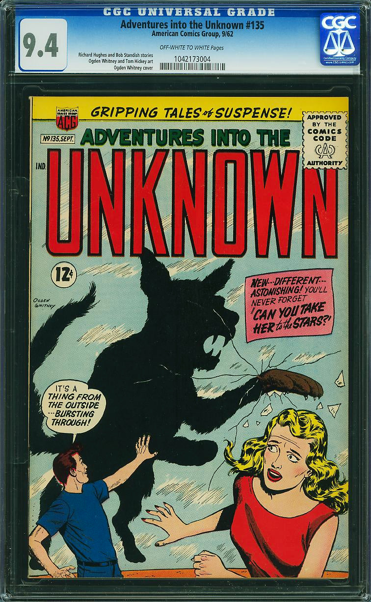Adventures into the Unknown #135 (ACG, 1962) CGC 9.4 - Highest Graded