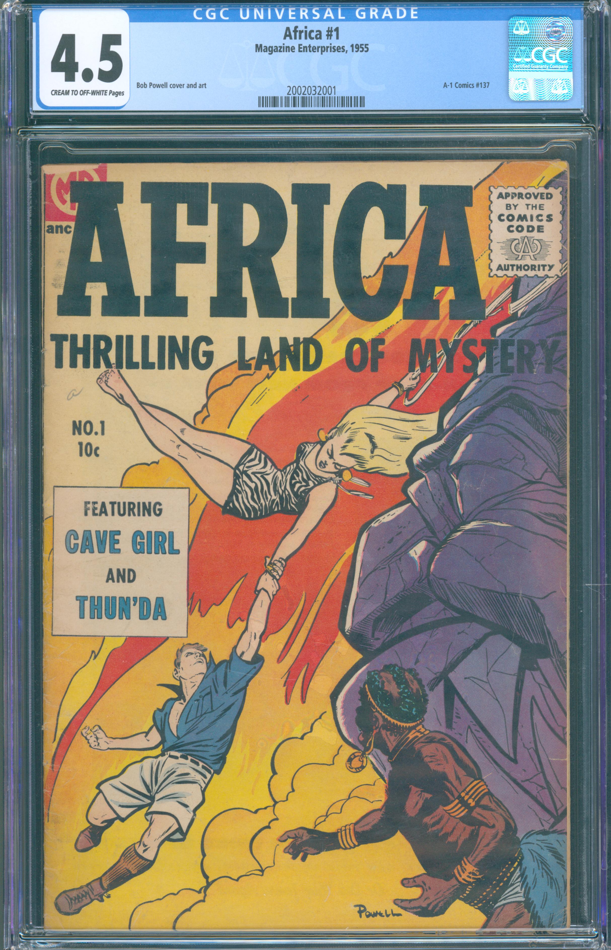 Africa #1 (1955, Magazine Enterprises) CGC 4.5