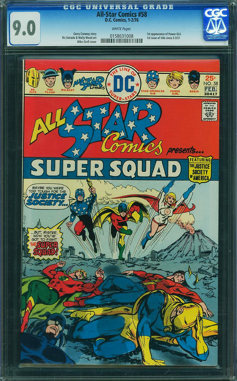 All-Star Comics #58 (DC, 1976) CGC 9.0 KEY