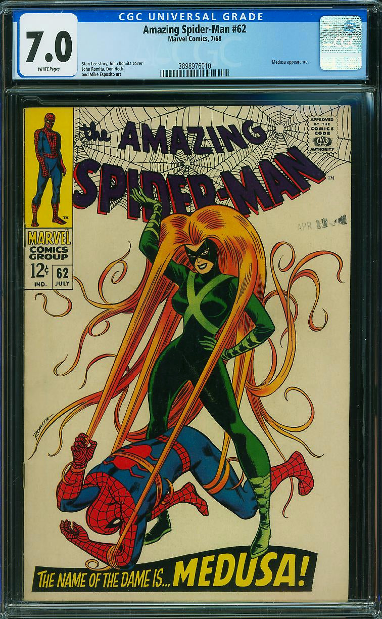 AMAZING SPIDER-MAN #62 (Marvel, 1968) CGC 7.0
