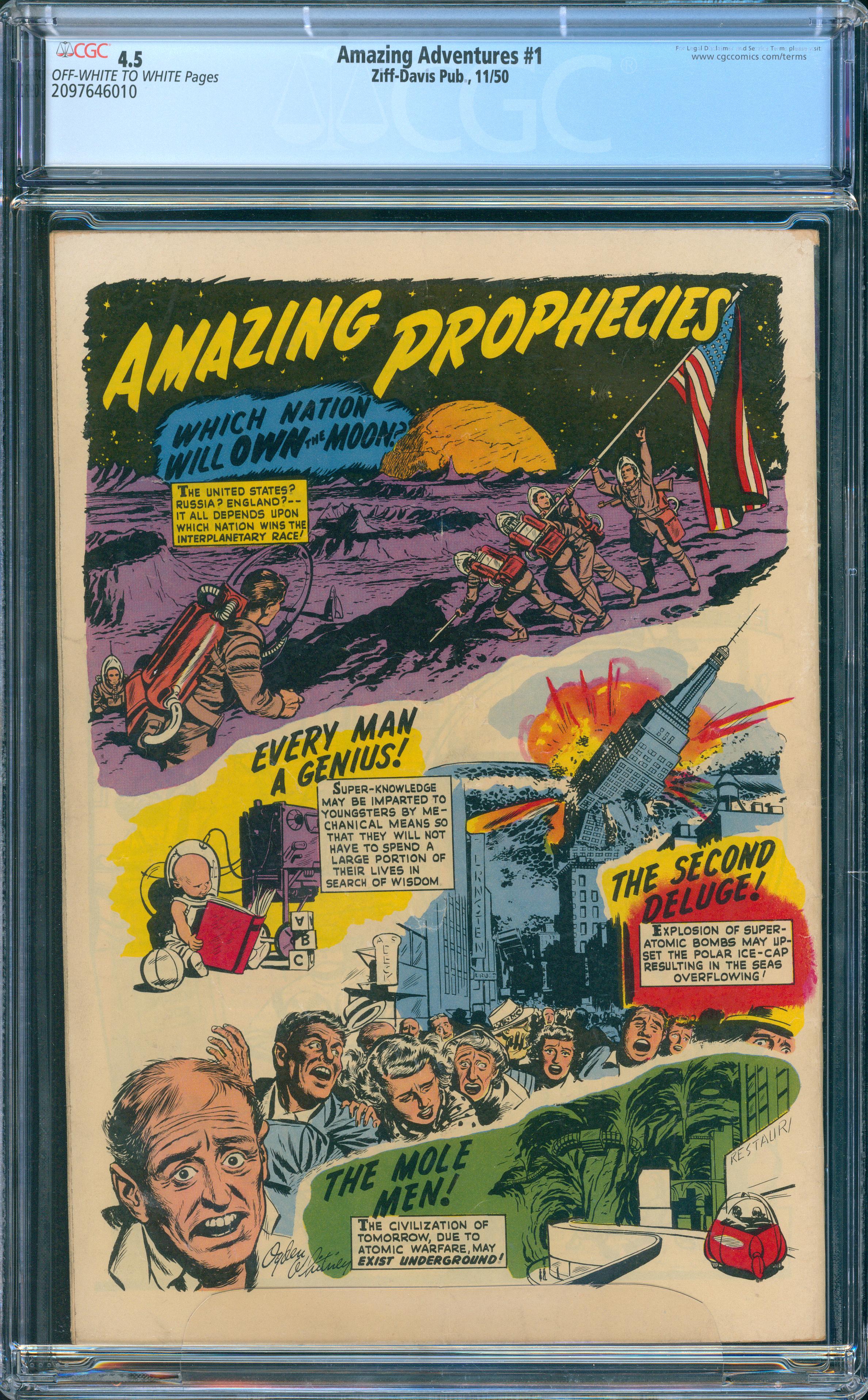 Amazing Adventures #1 (Nov 1950, Ziff-Davis) CGC 4.5