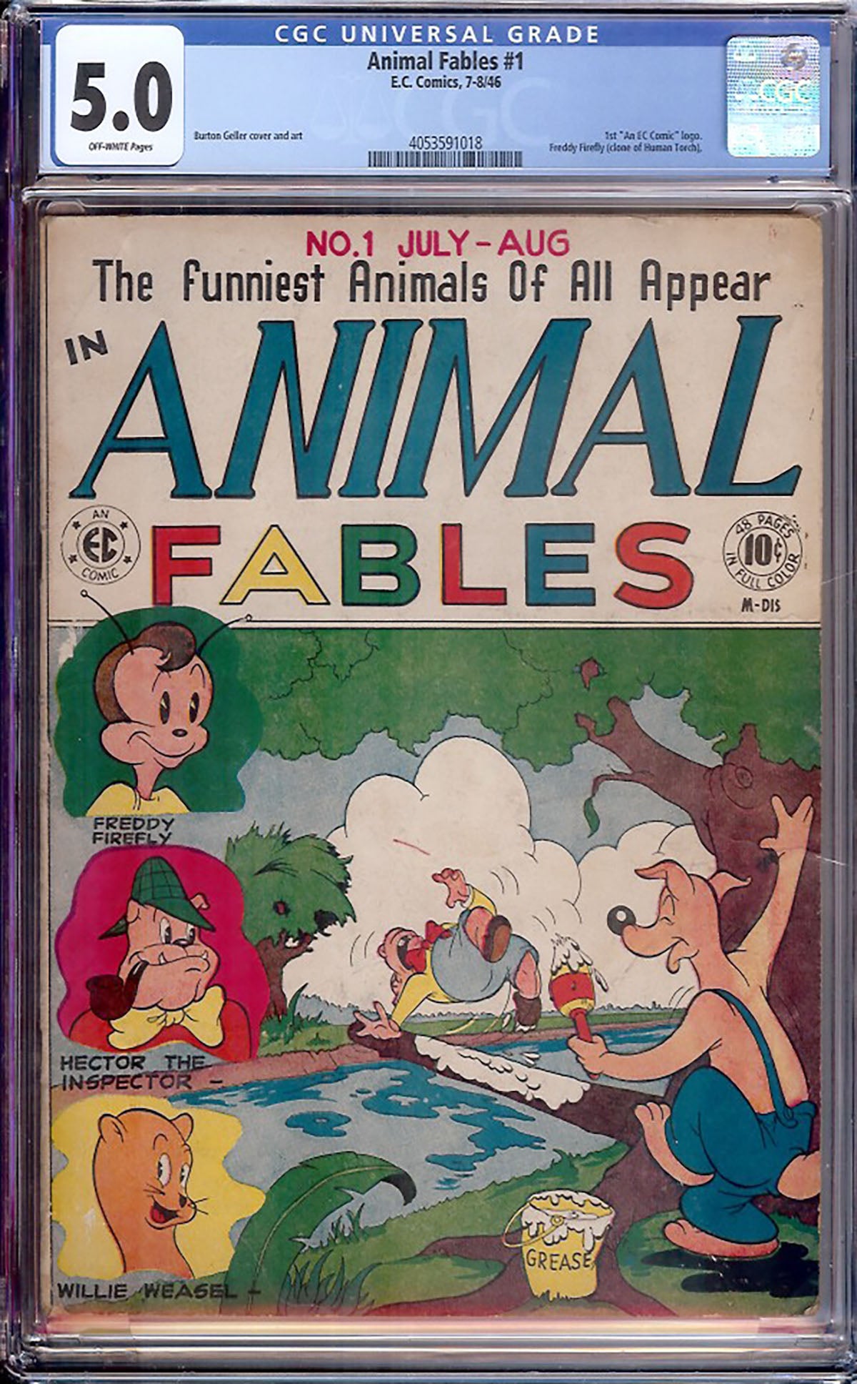 Animal Fables #1 (EC Comics, 1946) CGC 5.0 – Early EC #1 Issue