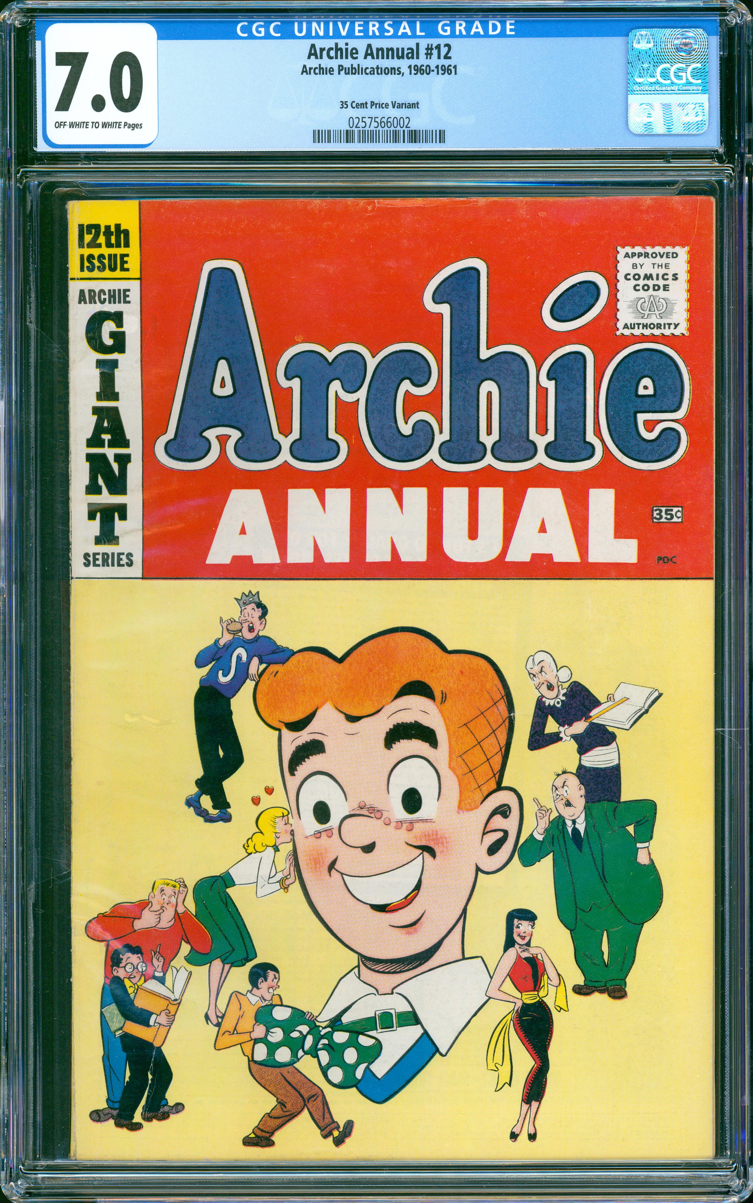 Archie Annual #12 (Archie Publications, 1960-1961) CGC 7.0 — 35¢ Price Variant