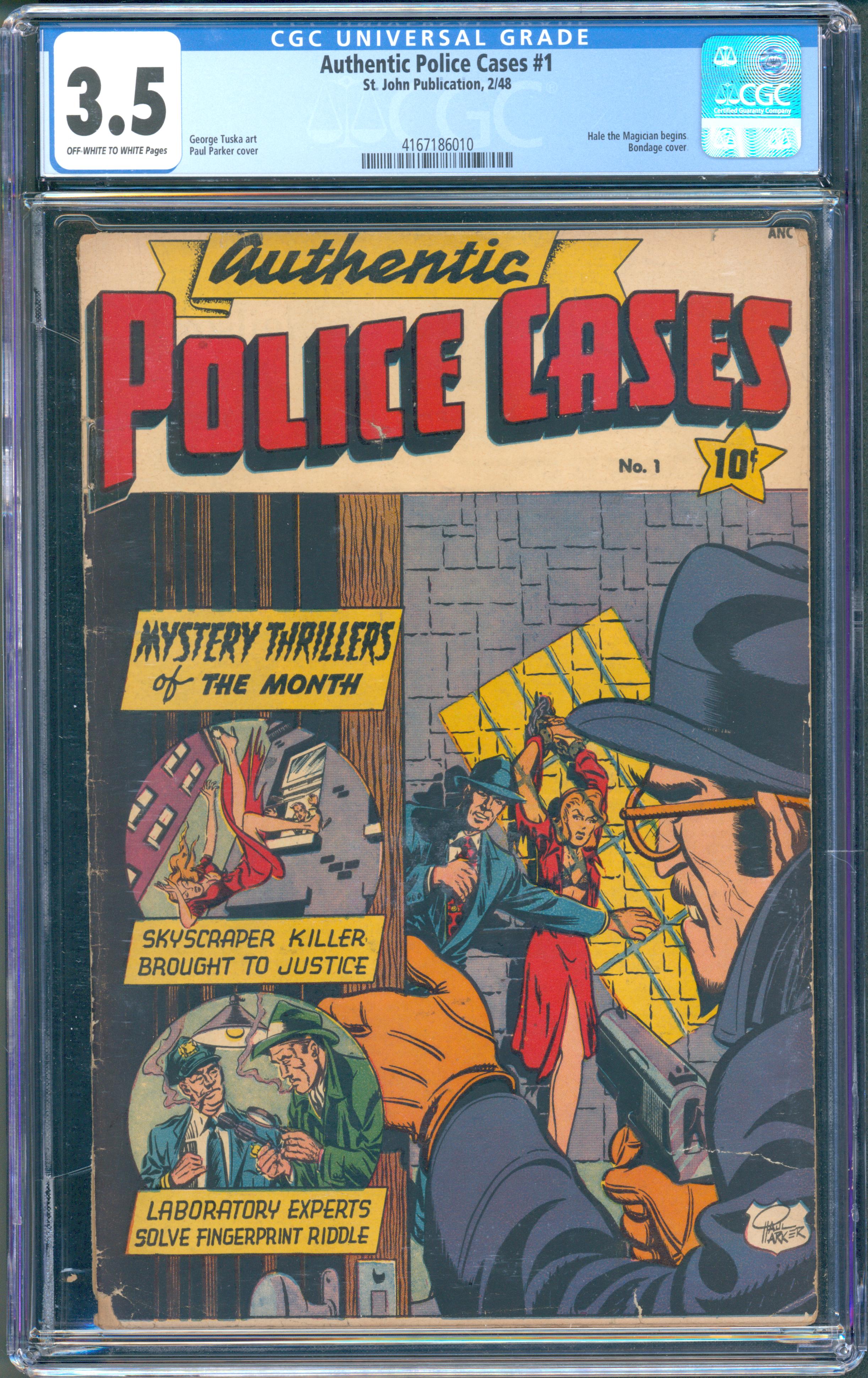 Authentic Police Cases #1 (St. John Publications, Feb 1948) CGC 3.5