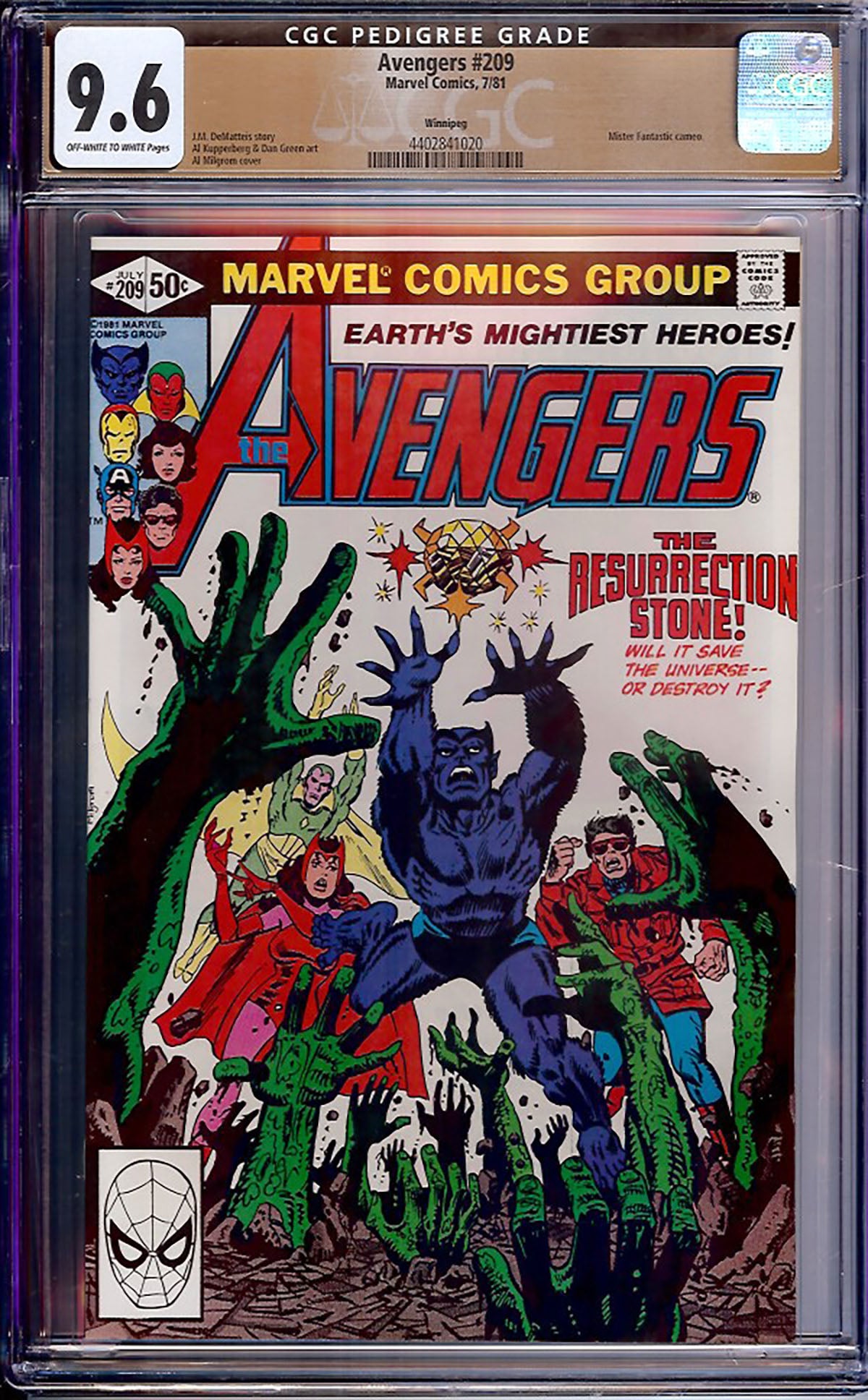Avengers #209 (1981, Marvel) CGC 9.6