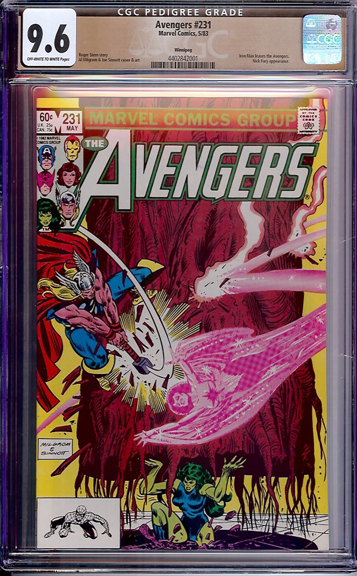 Avengers #231 (1983, Marvel) CGC 9.6