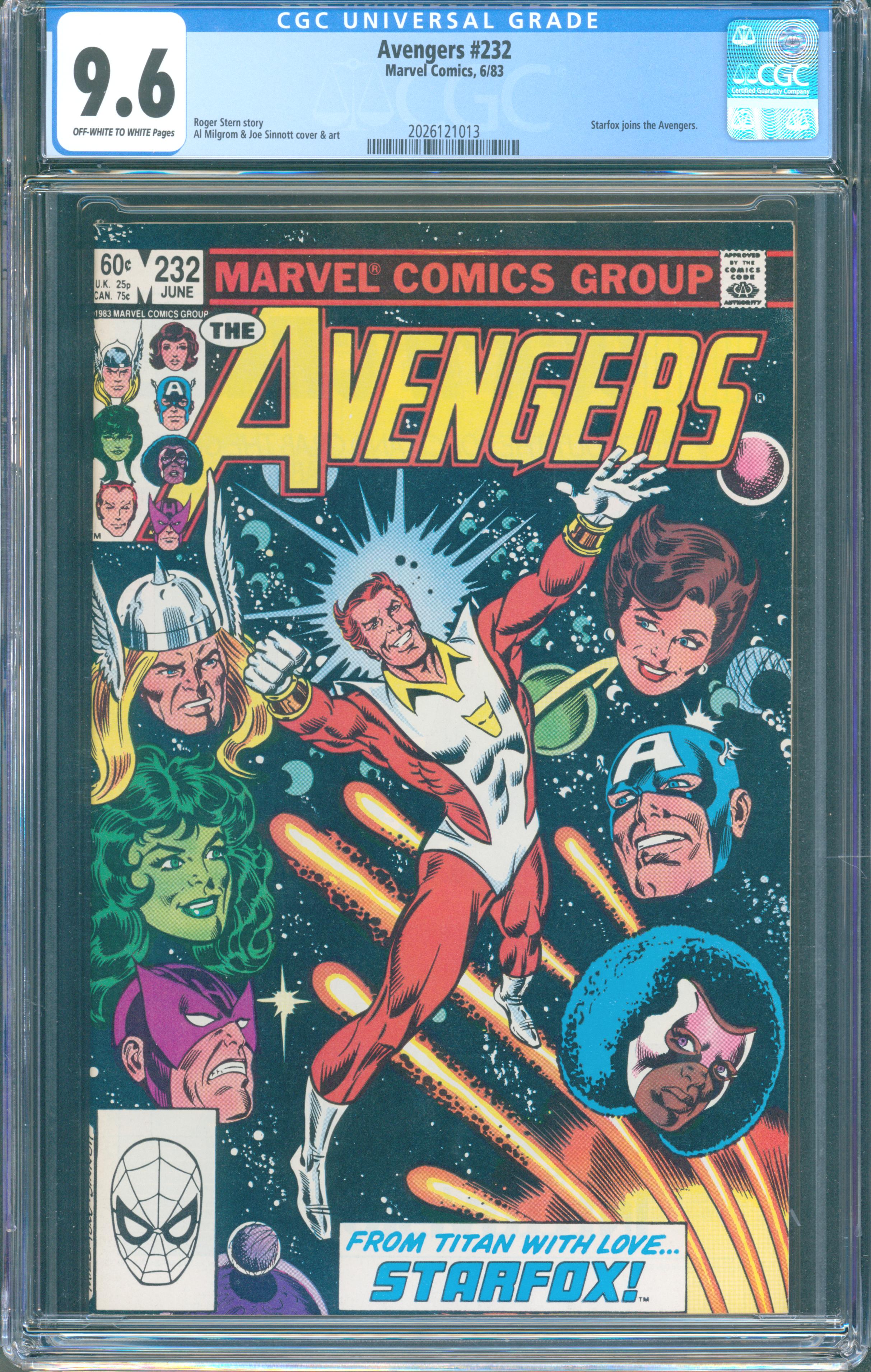 Avengers #232 (1983, Marvel) CGC 9.6