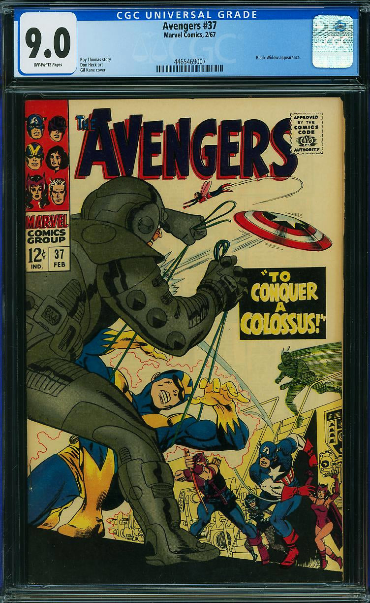 Avengers #37 (Marvel Comics, Feb 1967) CGC 9.0