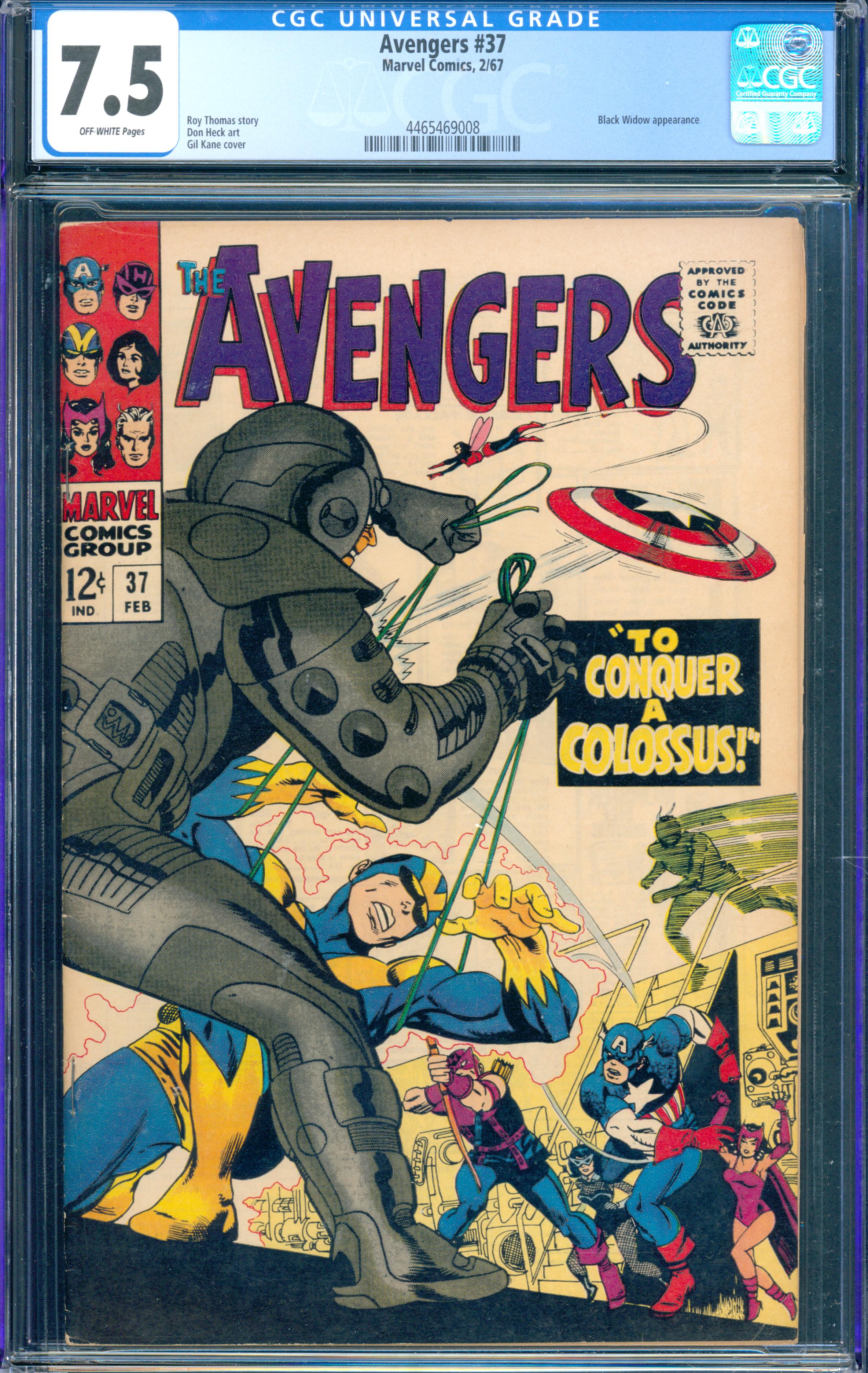 Avengers #37 (Marvel Comics, Feb 1967) CGC 7.5