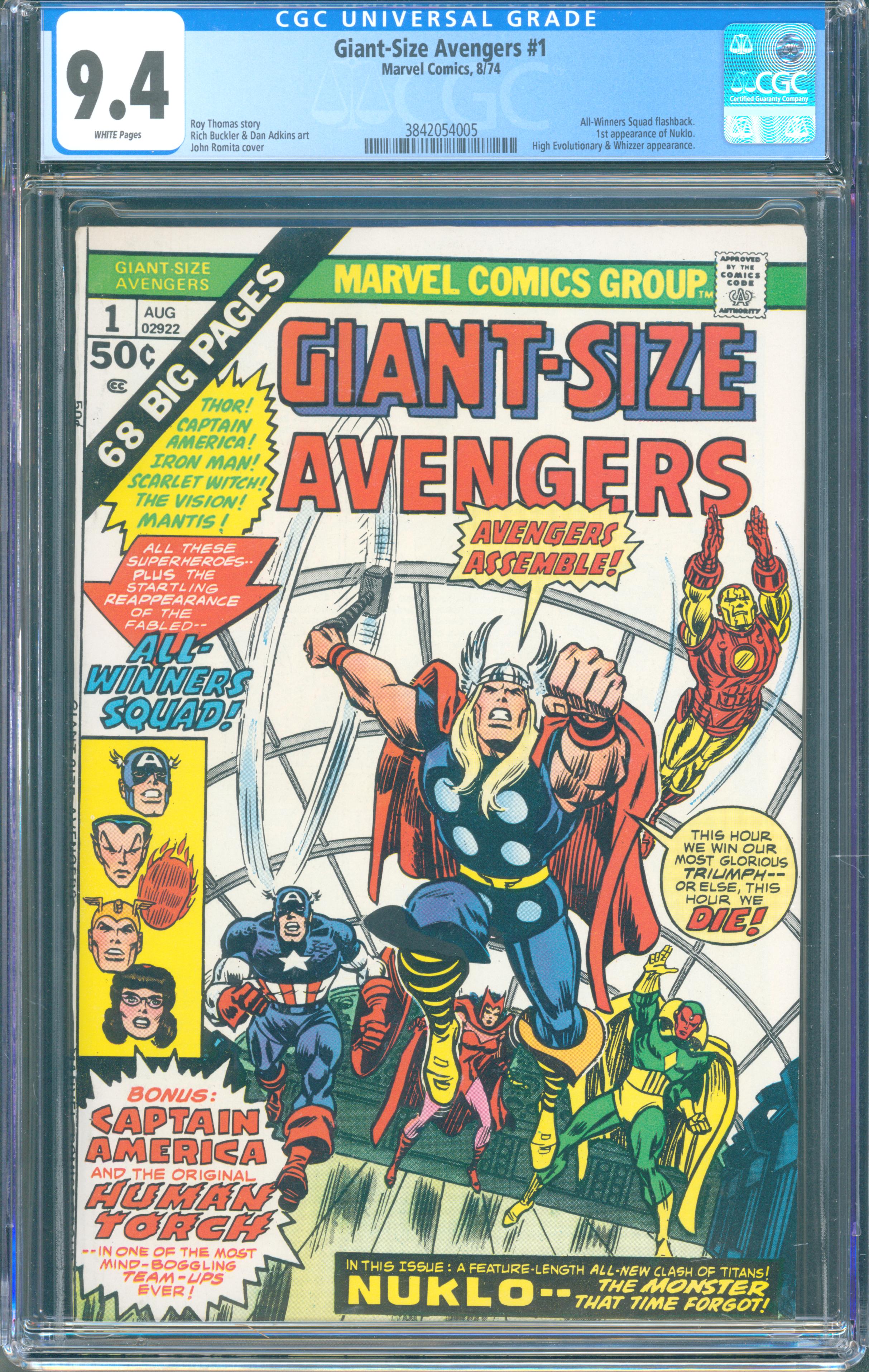 Avengers Giant-Size #1 (Marvel, 1974) CGC 9.4