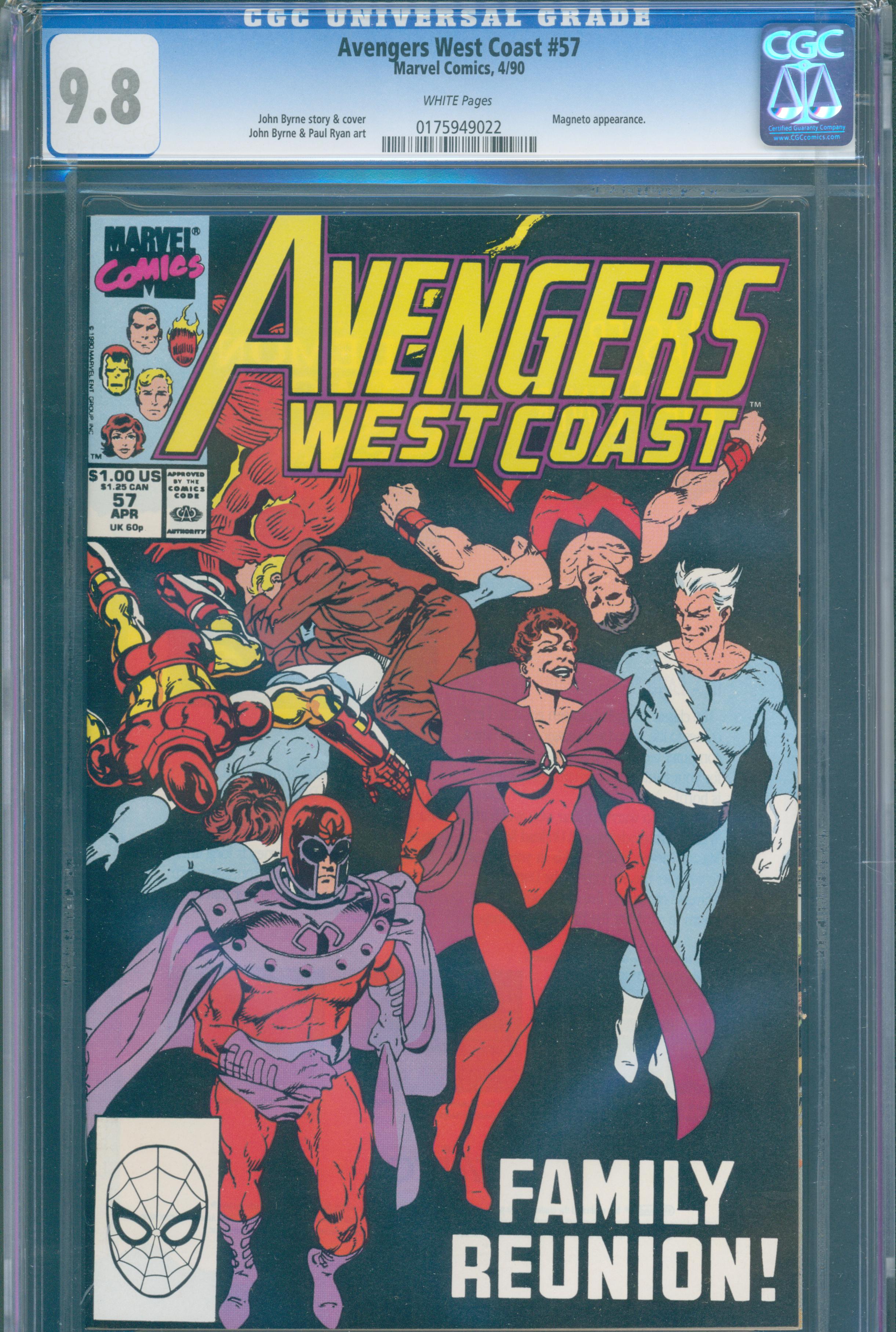 Avengers West Coast #57 (Marvel, 1990) CGC 9.8 - Highest Graded