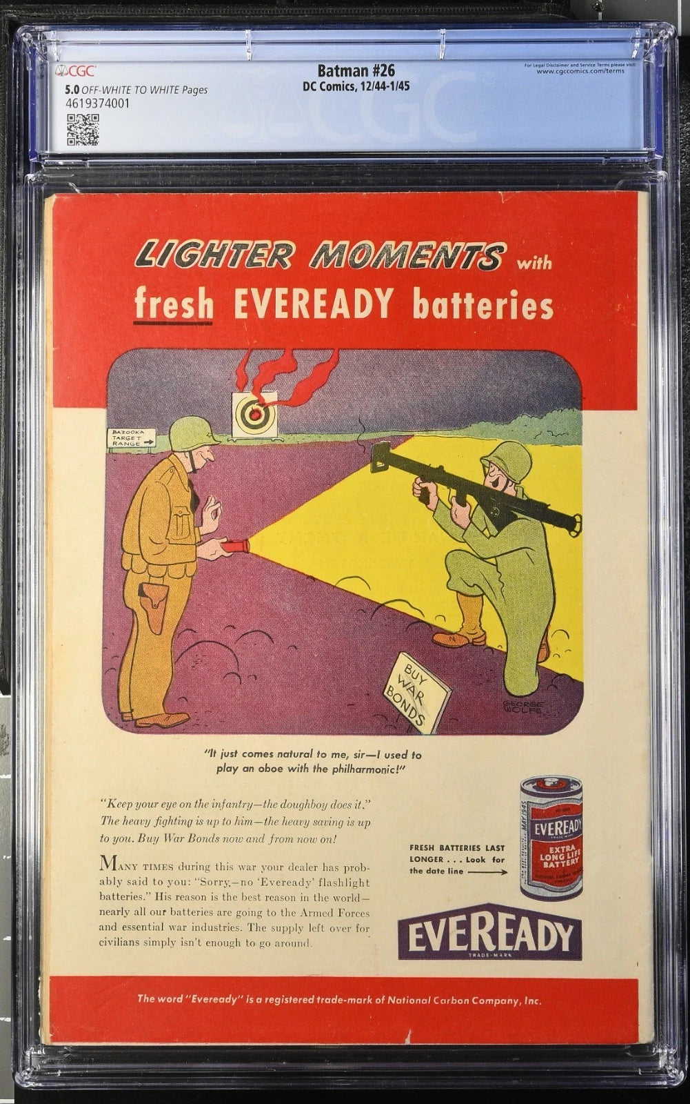 Batman バットマン　アメコミコレクション 5冊セット CGCグレード Batman #26 (1944–45) CGC 5.0 OFF-WHITE TO WHITE Pages