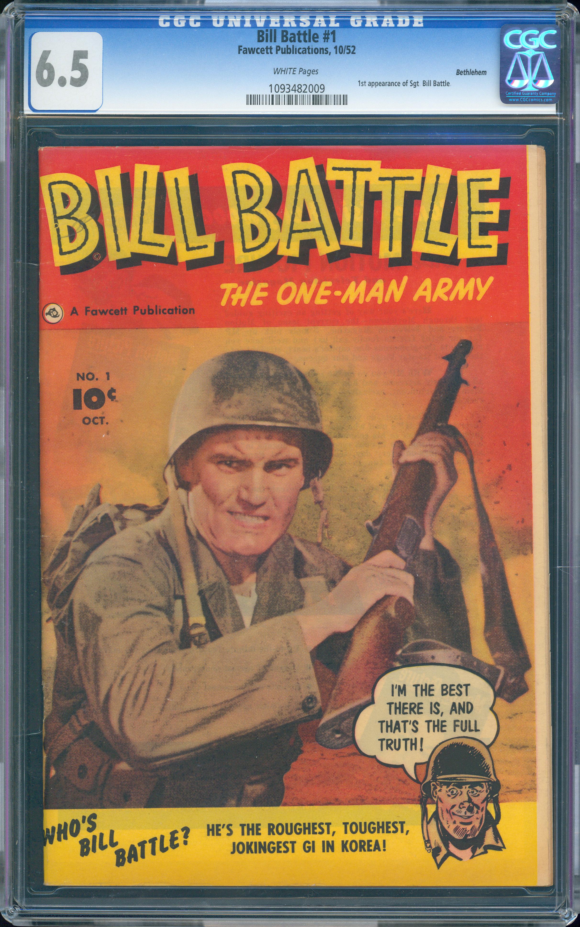 Bill Battle #1 (Fawcett, 1952) CGC 6.5