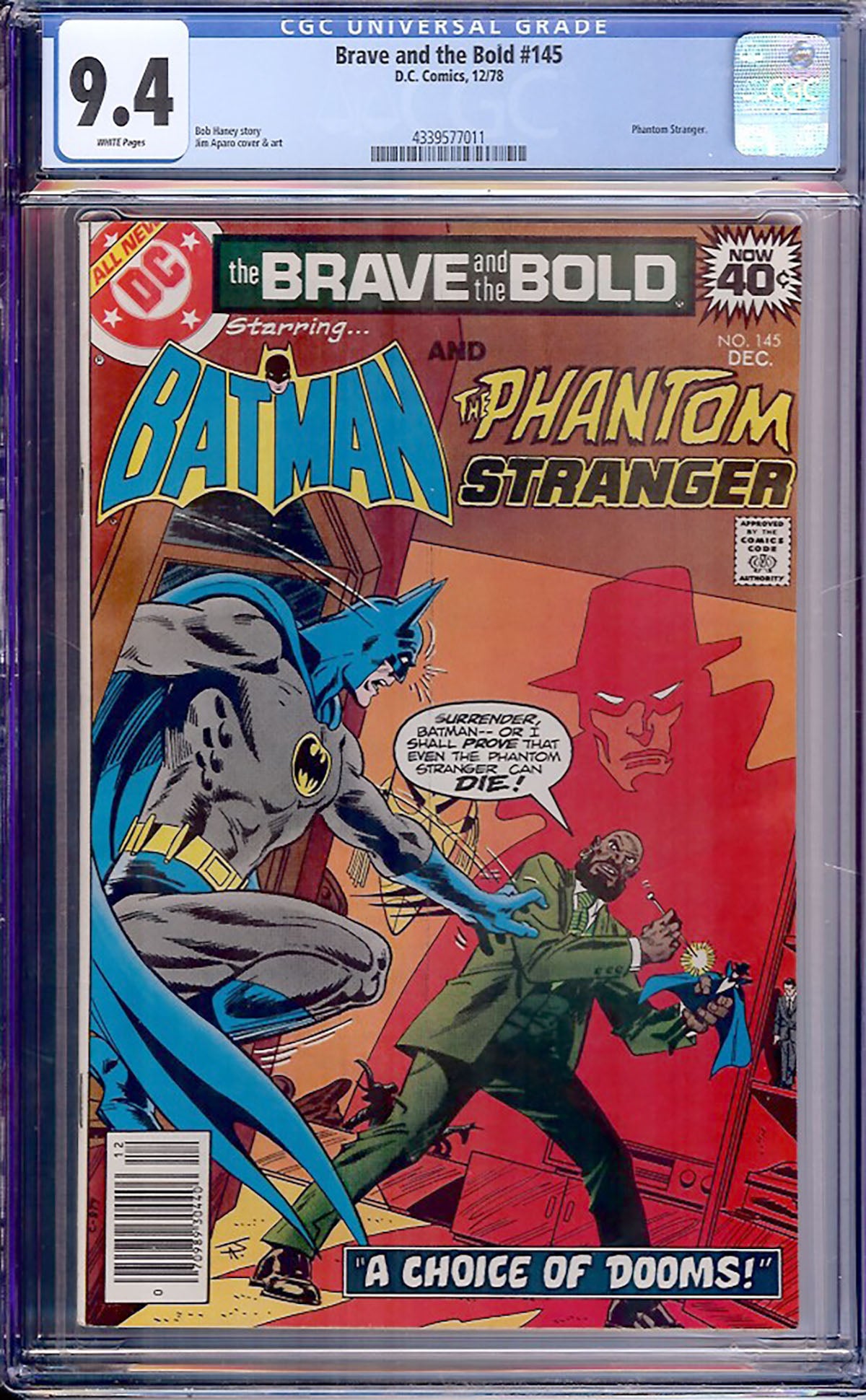 Brave and the Bold #145 (DC, 1978) CGC 9.4