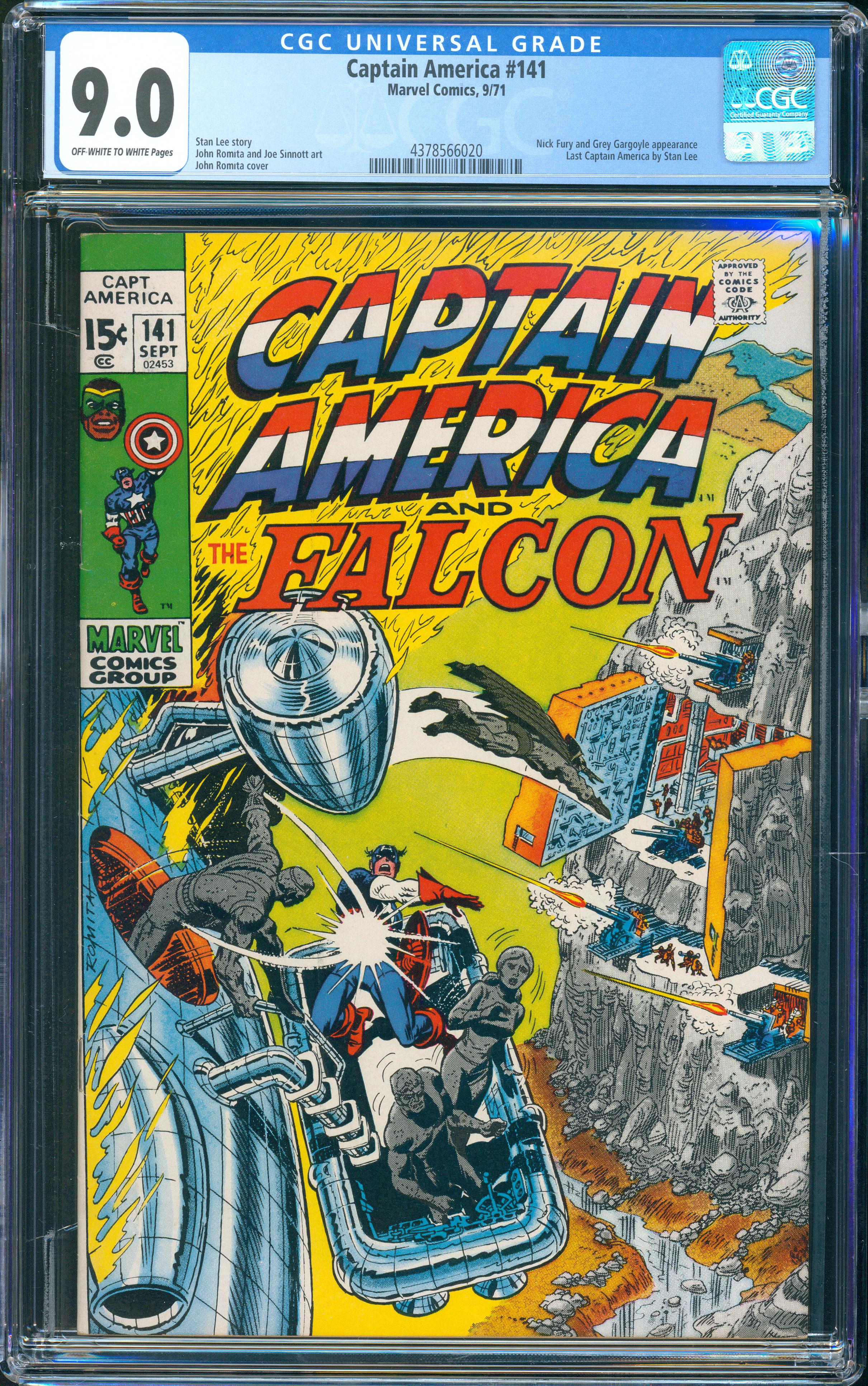 Captain America #141 (Marvel, 1971) CGC 9.0