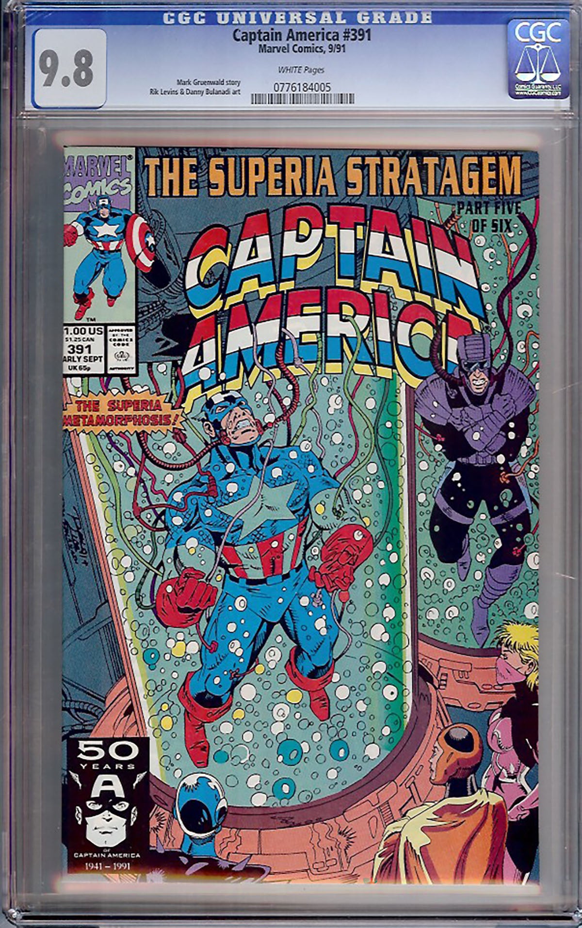 Captain America #391 (Sept 1991, Marvel) CGC 9.8
