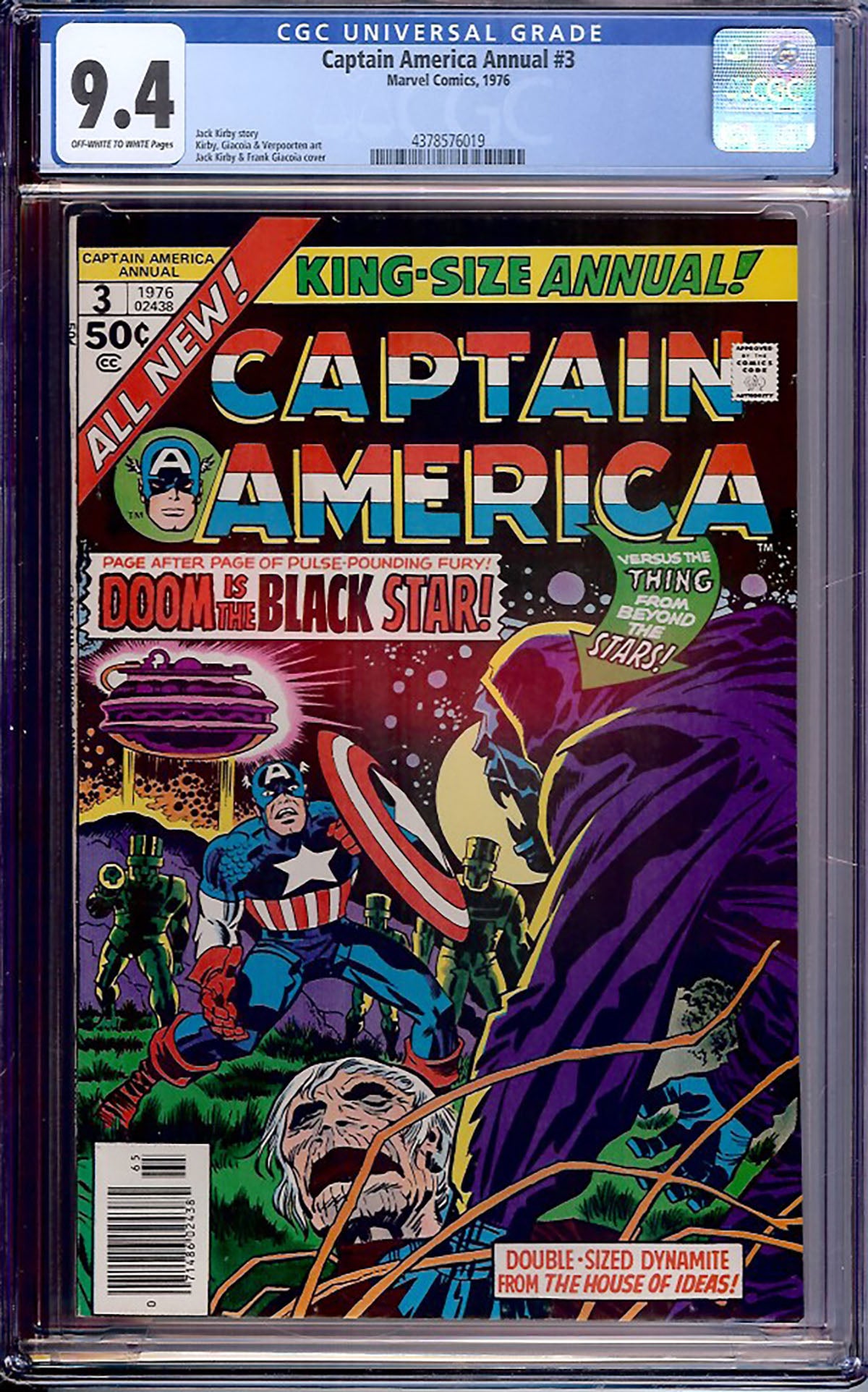 Captain America Annual #3 (Marvel, 1976) CGC 9.4