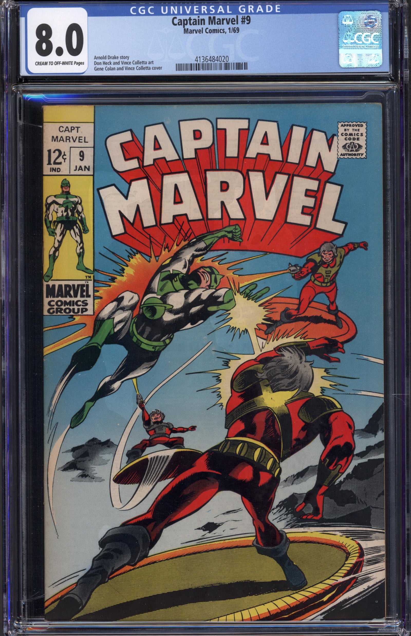 Captain Marvel #9 (Marvel, 1969) CGC 8.0