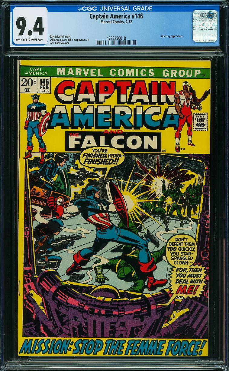 Captain America #146 (Marvel, 1972) CGC 9.4