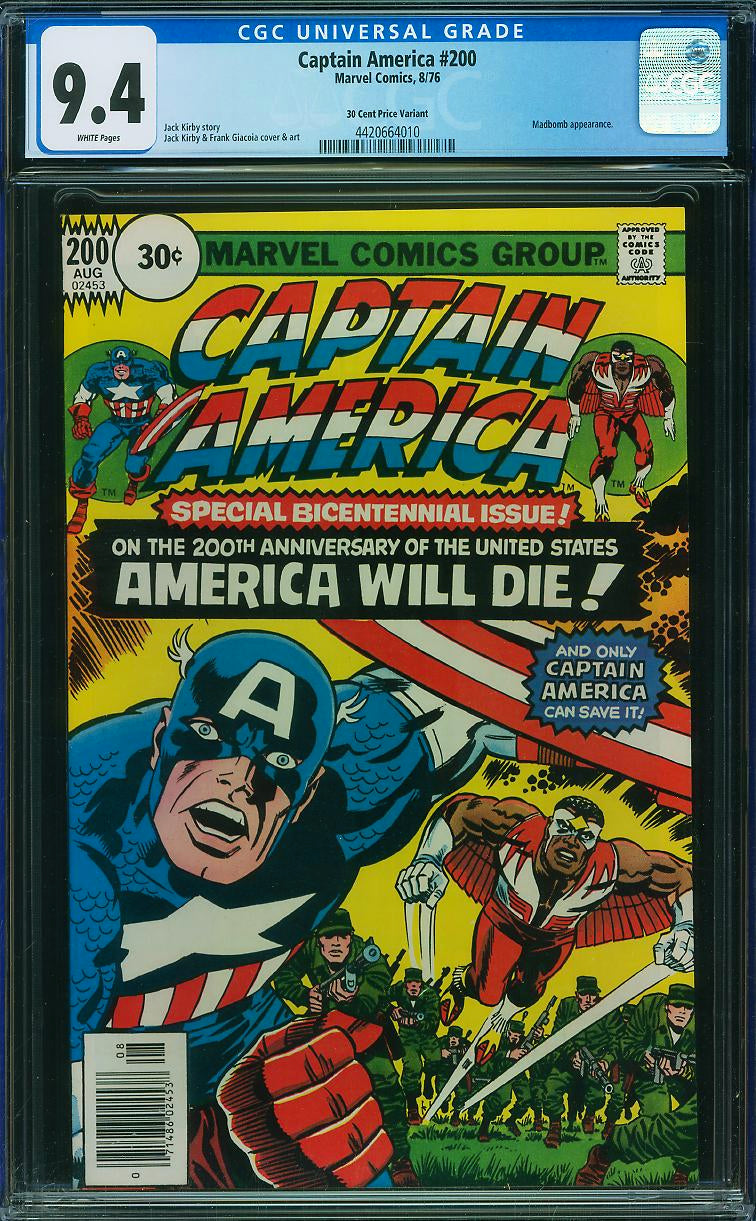 Captain America #200 (1976) CGC 9.4 | 30 Cent Price Variant