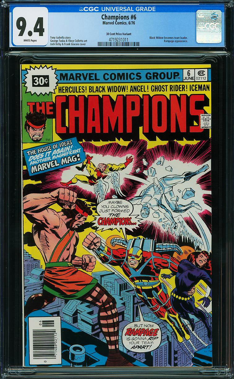 Champions #6 30¢ Price Variant (Marvel, 1976) CGC 9.4