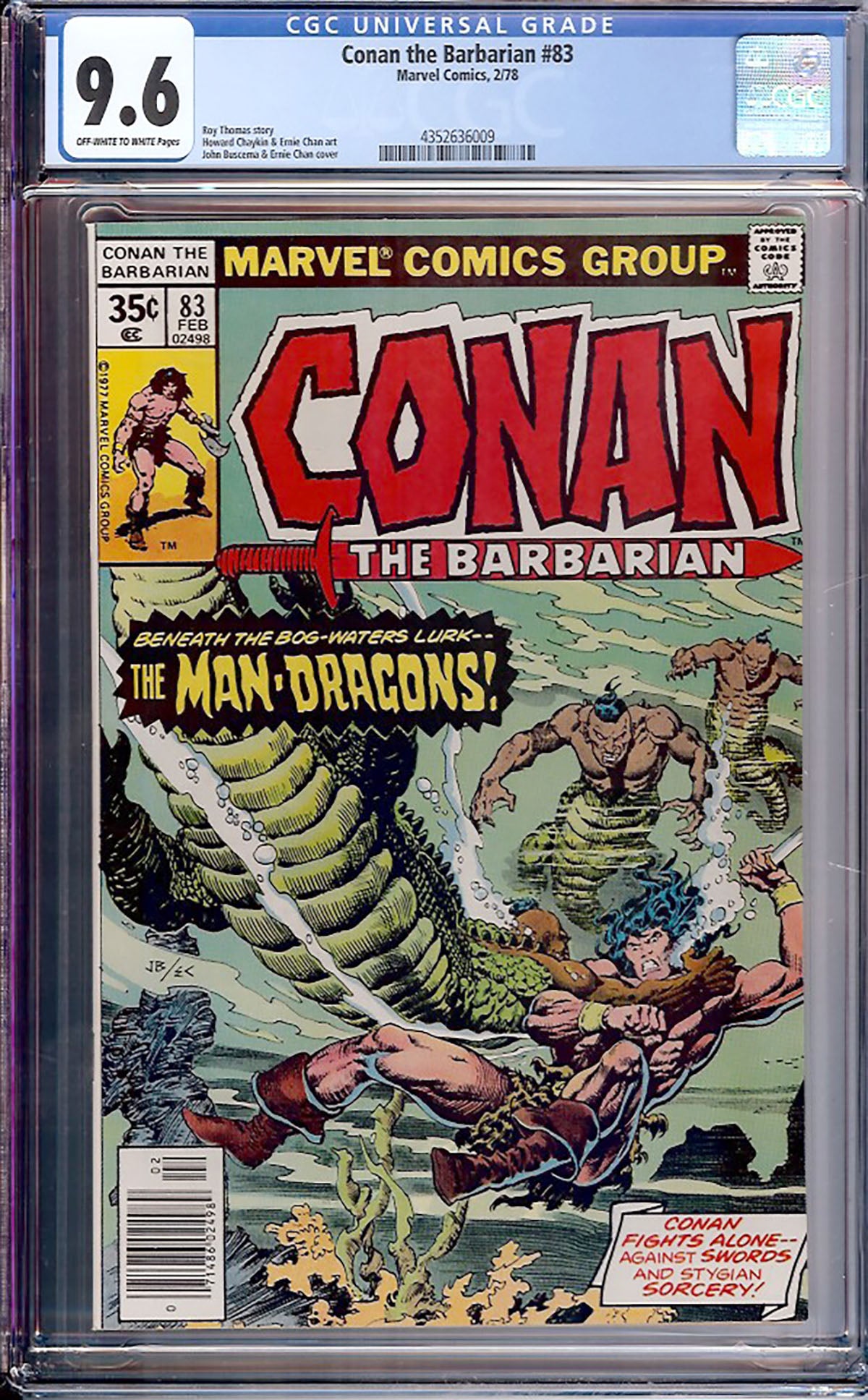 Conan the Barbarian #83 (1978 Marvel) CGC 9.6