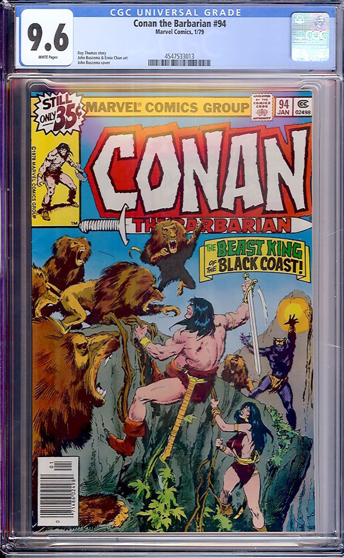Conan the Barbarian #94 (1979 Marvel) CGC 9.6