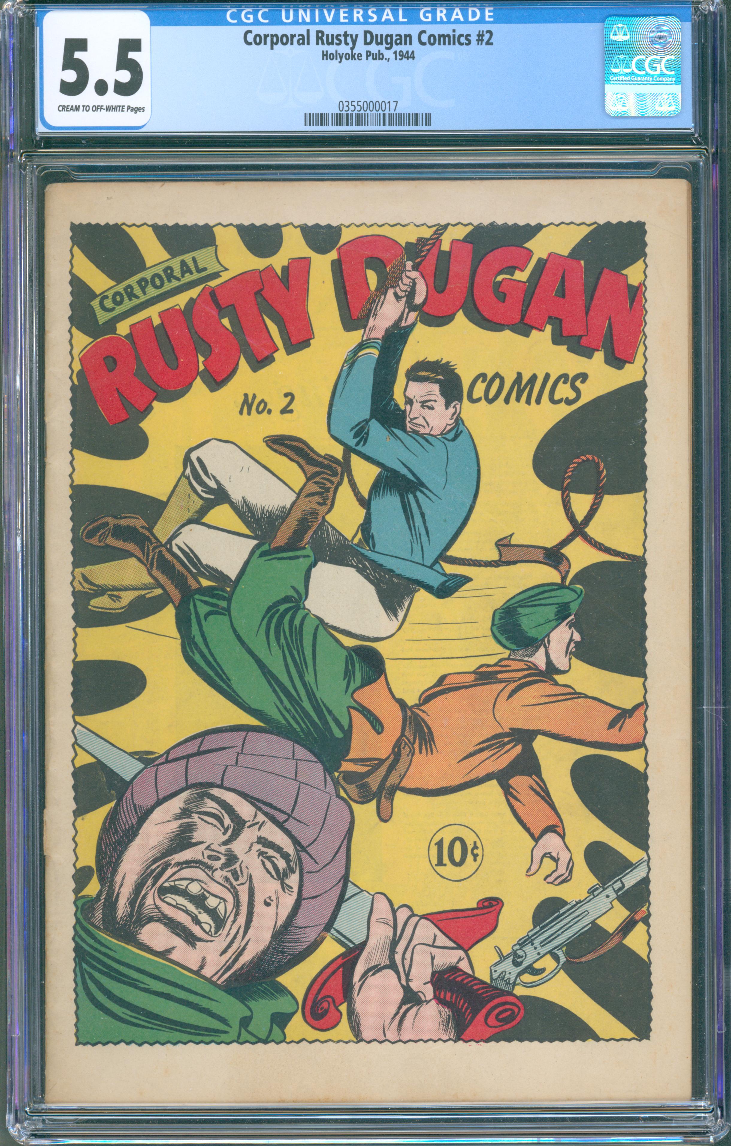 Corporal Rusty Dugan Comics #2 (1944, Holyoke) CGC 5.5