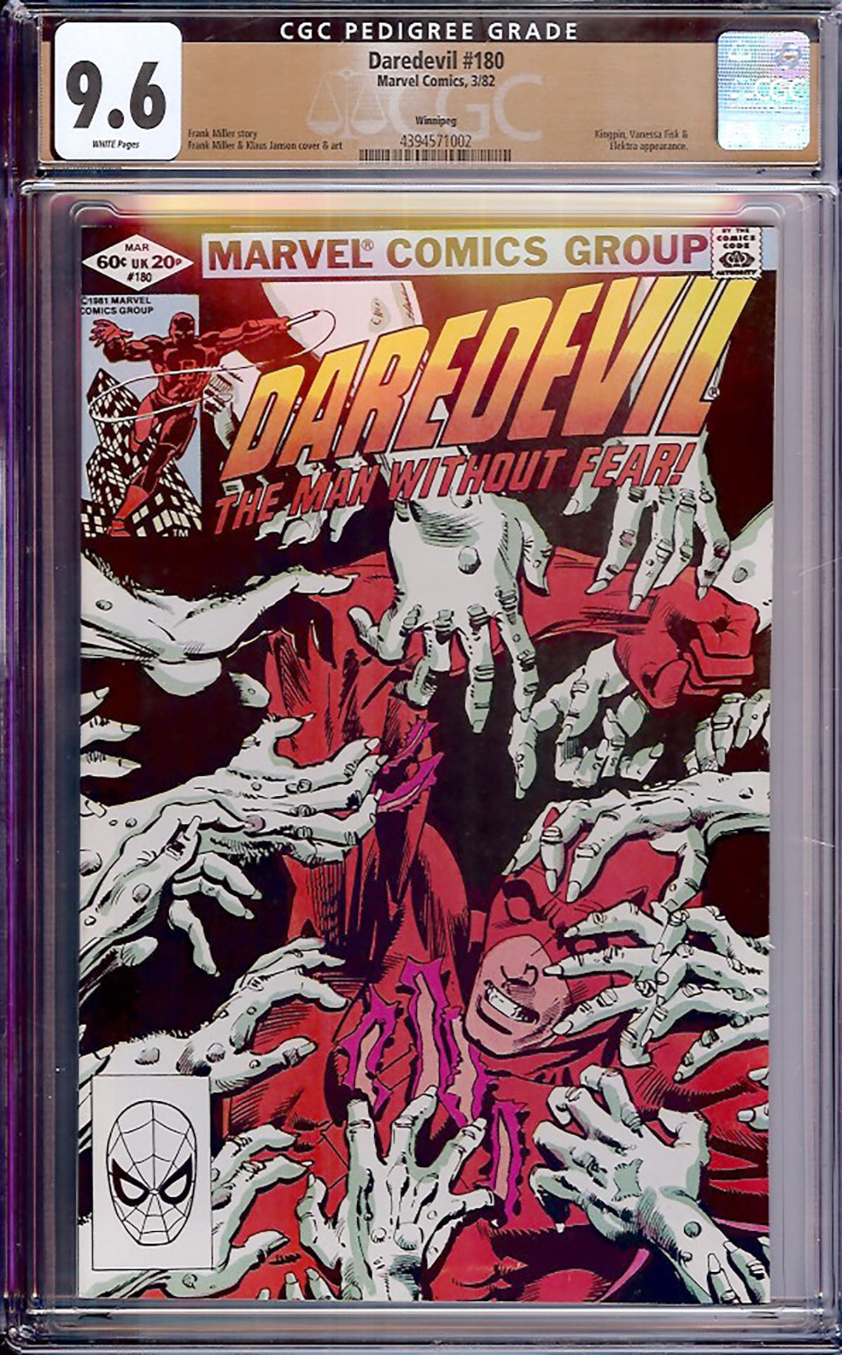 Daredevil #180 (Marvel, 1982) CGC 9.6