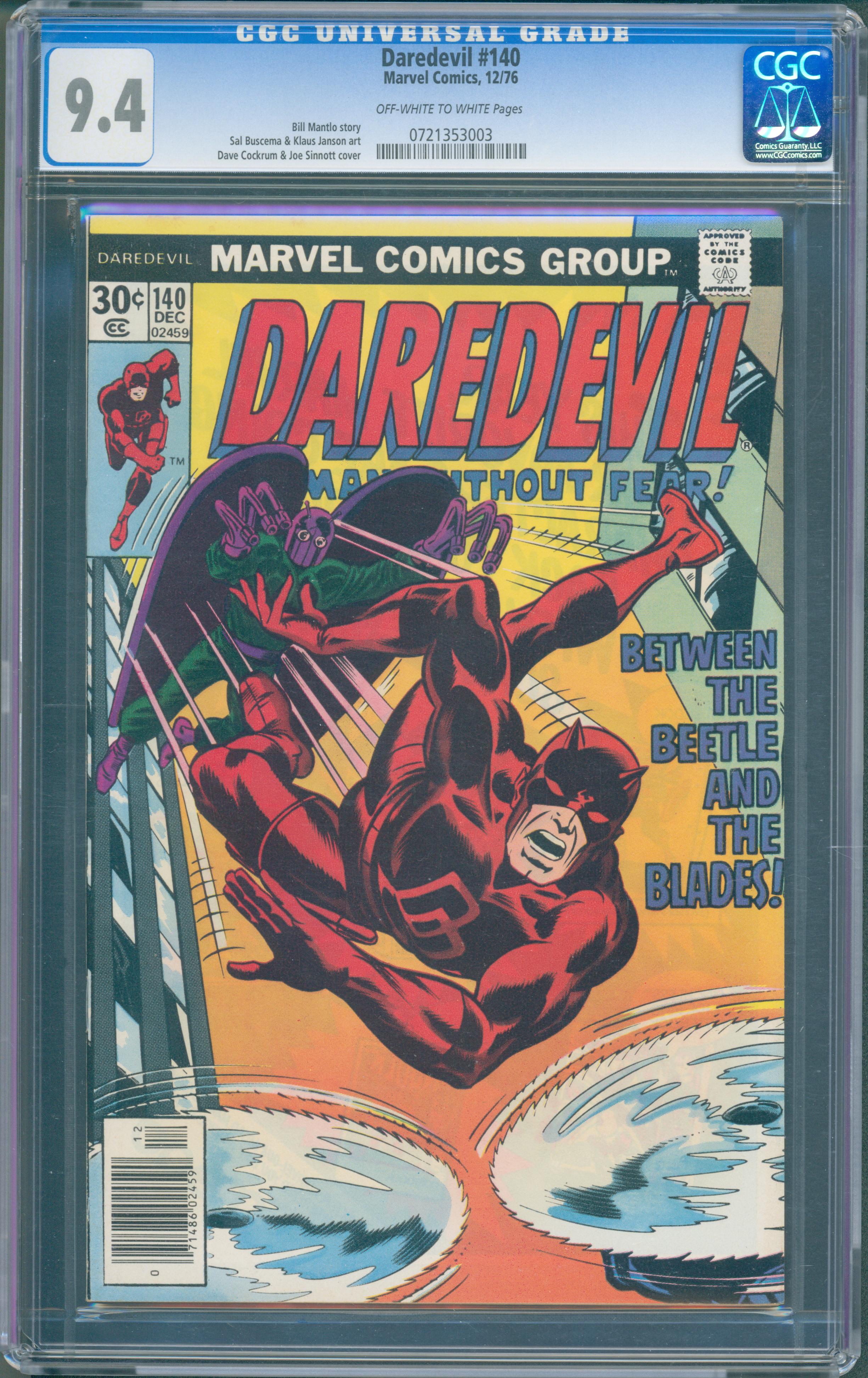 Daredevil #140 (1976, Marvel) CGC 9.4