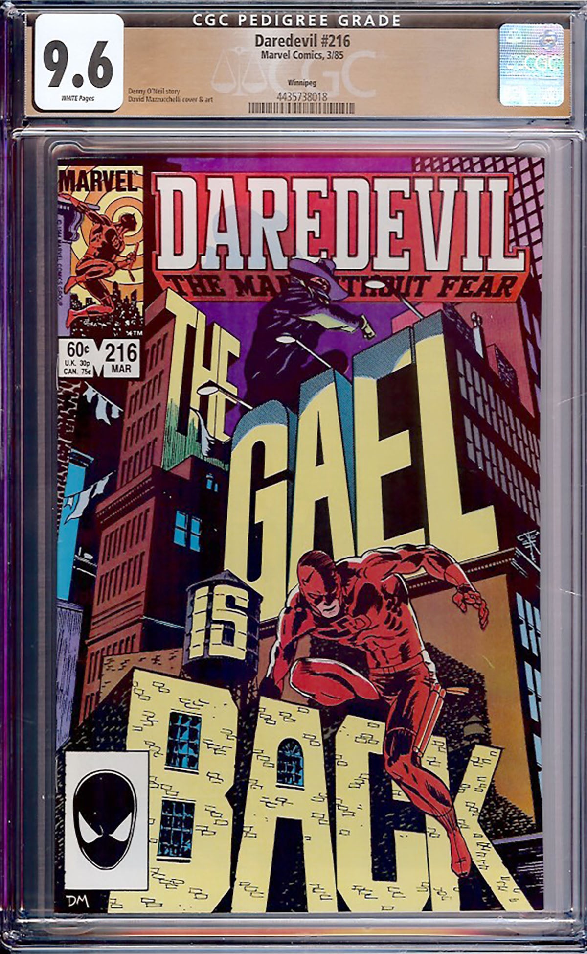 Daredevil #216 (Marvel, 1985) CGC 9.6