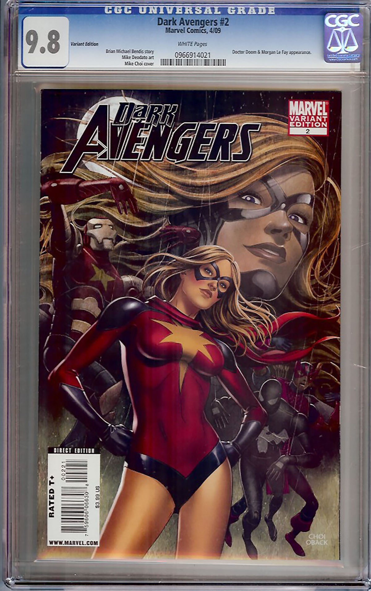 Dark Avengers #2 Mike Choi Variant (Marvel, 2009) CGC 9.8 White Pages