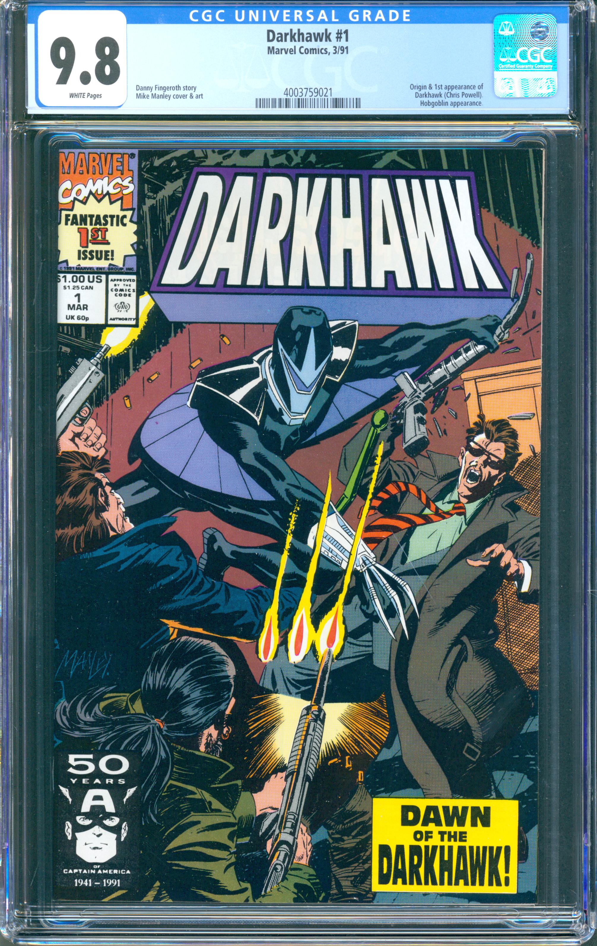 Darkhawk #1 (Mar 1991) CGC 9.8 – KEY (1st Appearance)