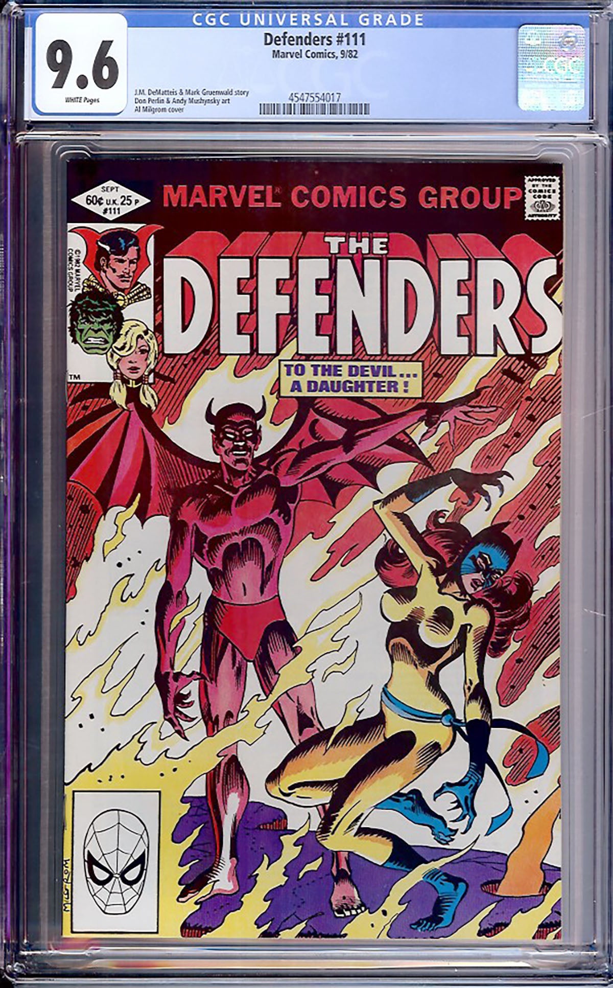 Defenders #111 (Sept 1982, Marvel) CGC 9.6