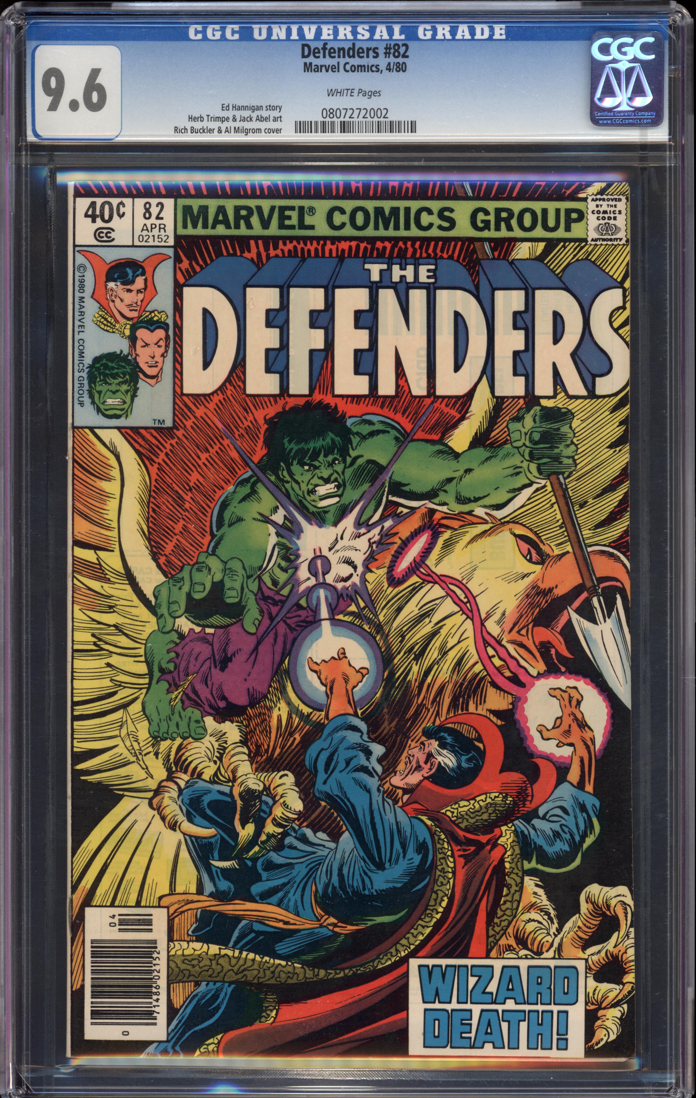 Defenders #82 (Apr 1980, Marvel) CGC 9.6