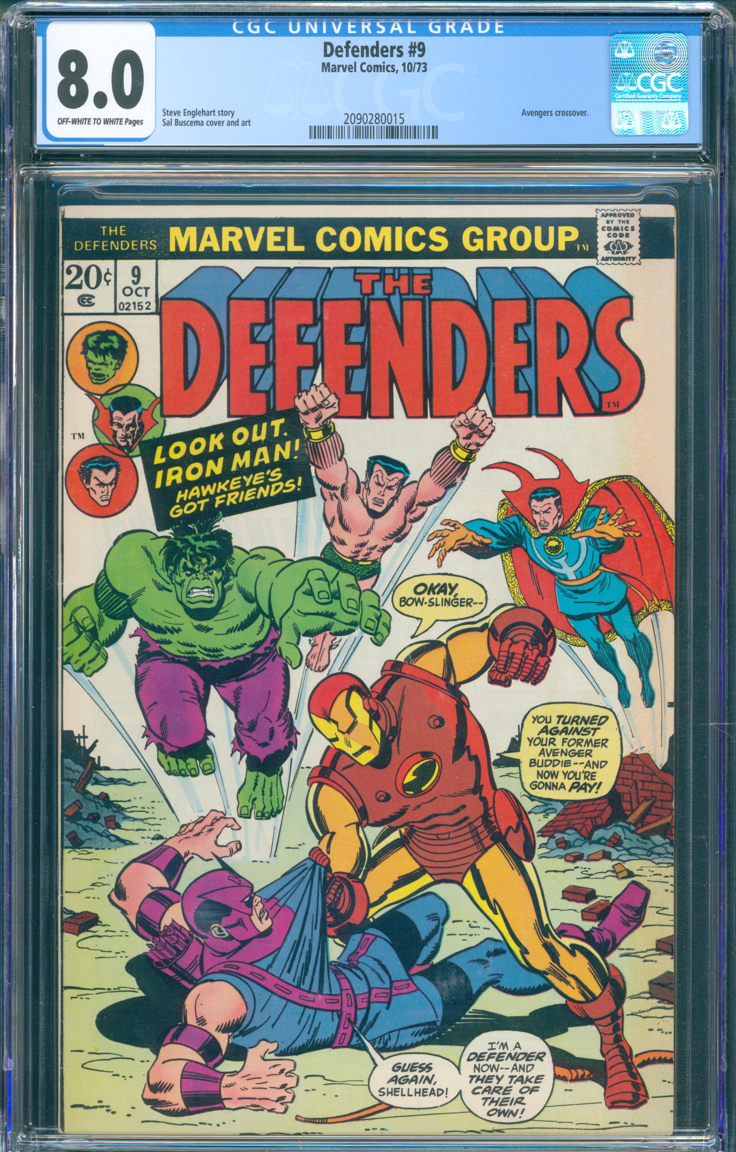 Defenders #9 (1973) CGC 8.0