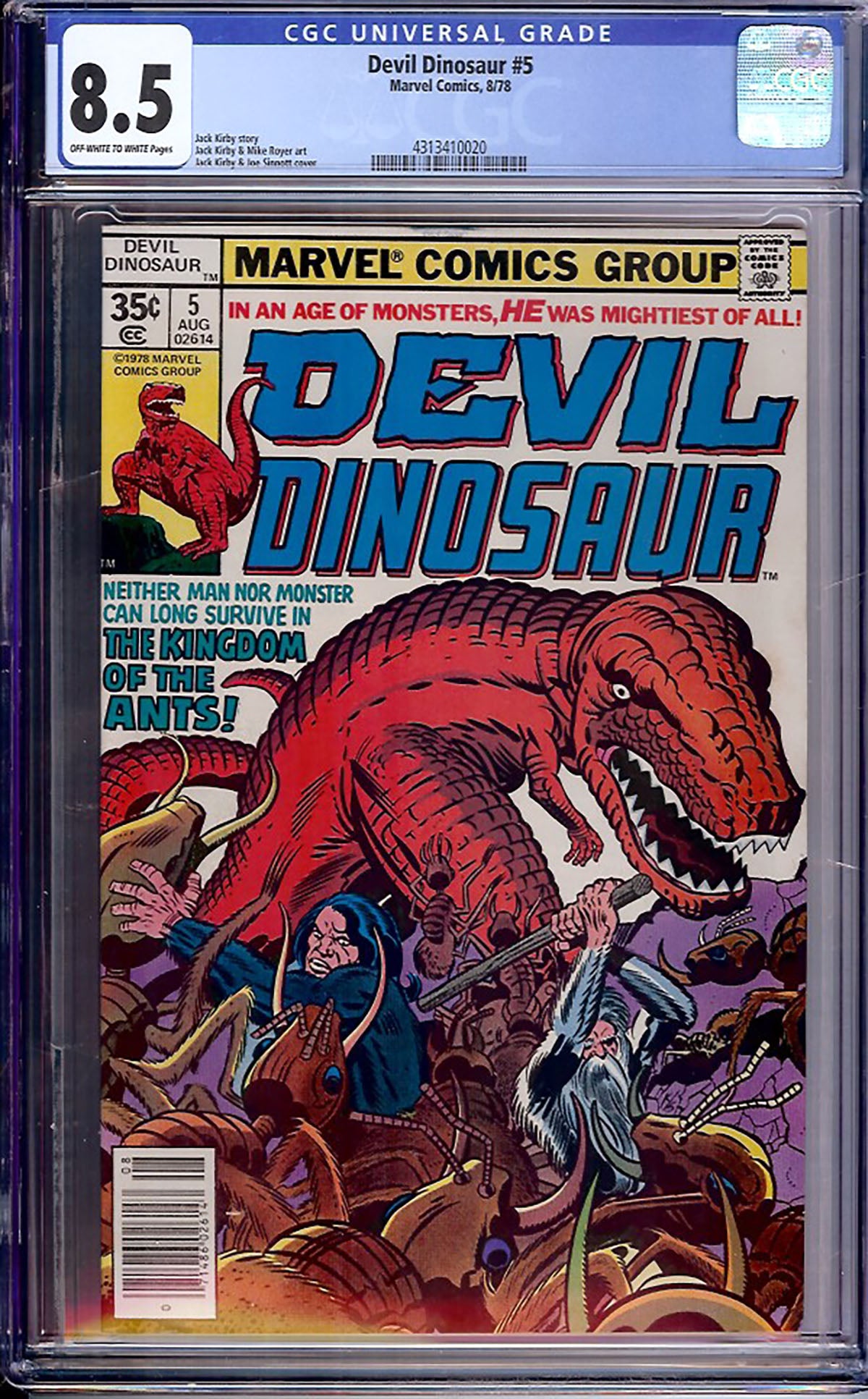 Devil Dinosaur #5 (Aug 1978, Marvel) CGC 8.5 – Jack Kirby