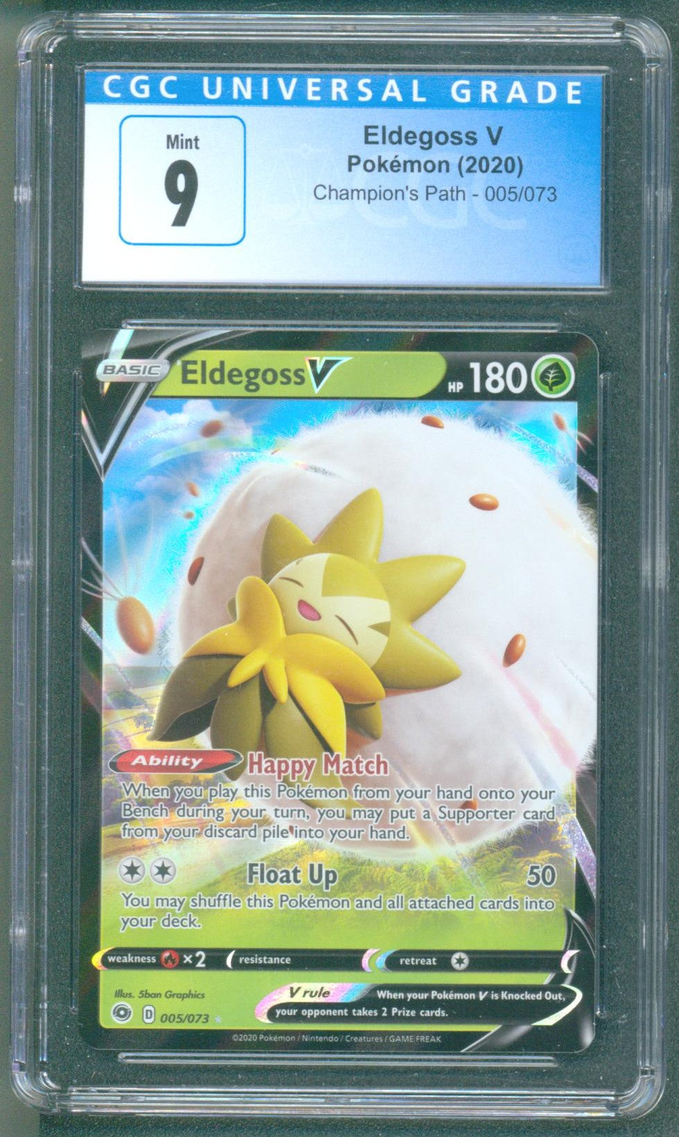 Eldegoss V 005/073 (Pokémon Champion's Path, 2020) CGC 9