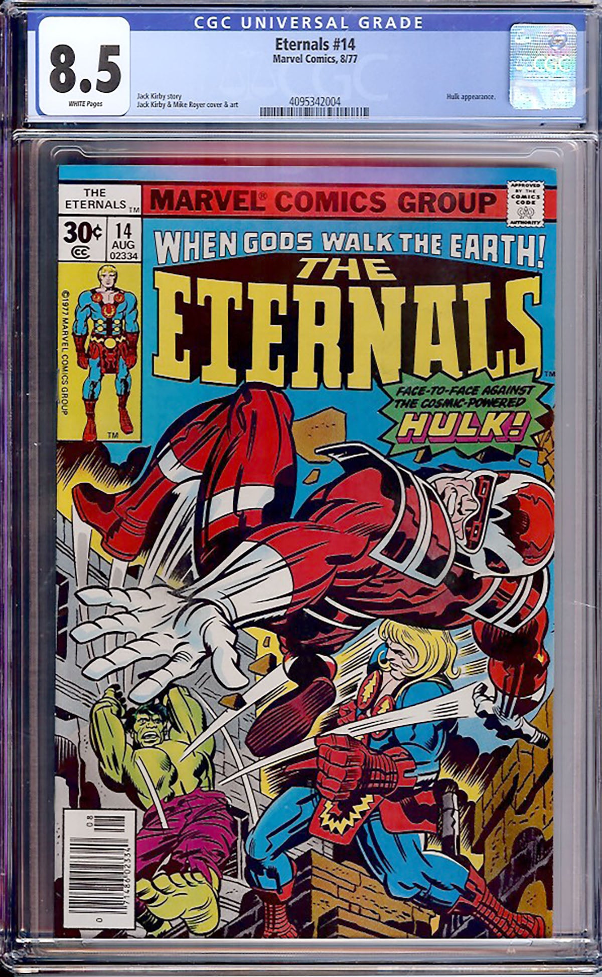 The Eternals #14 (Aug 1977, Marvel) CGC 8.5 – Hulk Appearance