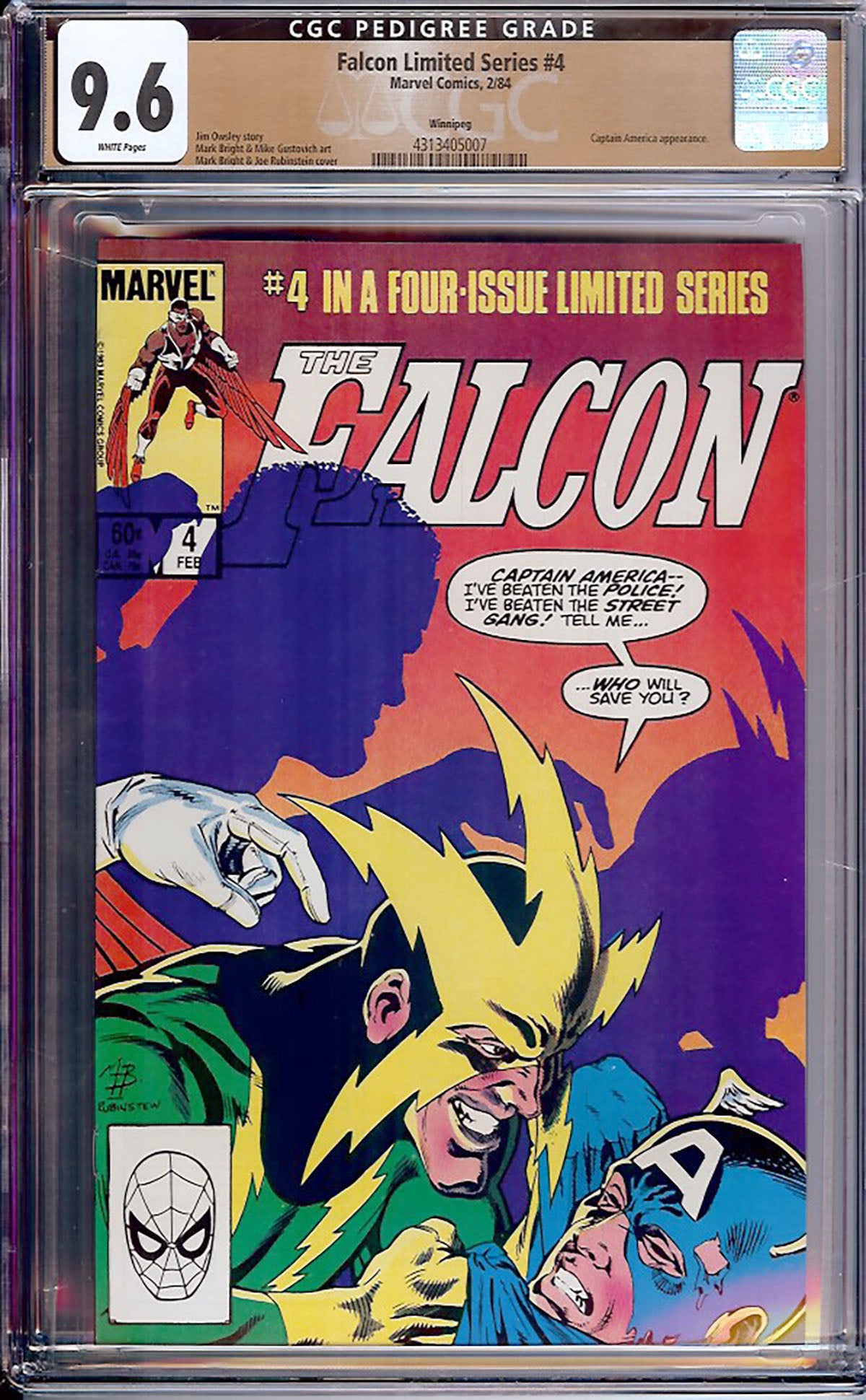 Falcon Limited Series #4 (Marvel, 1984) CGC 9.6