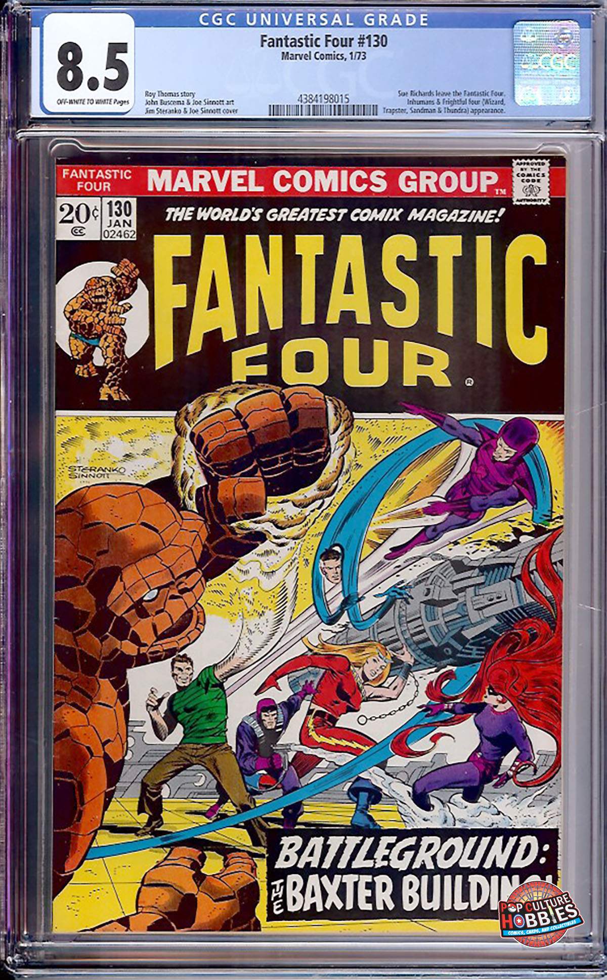 Fantastic Four #130 (Marvel, 1973) CGC 8.5