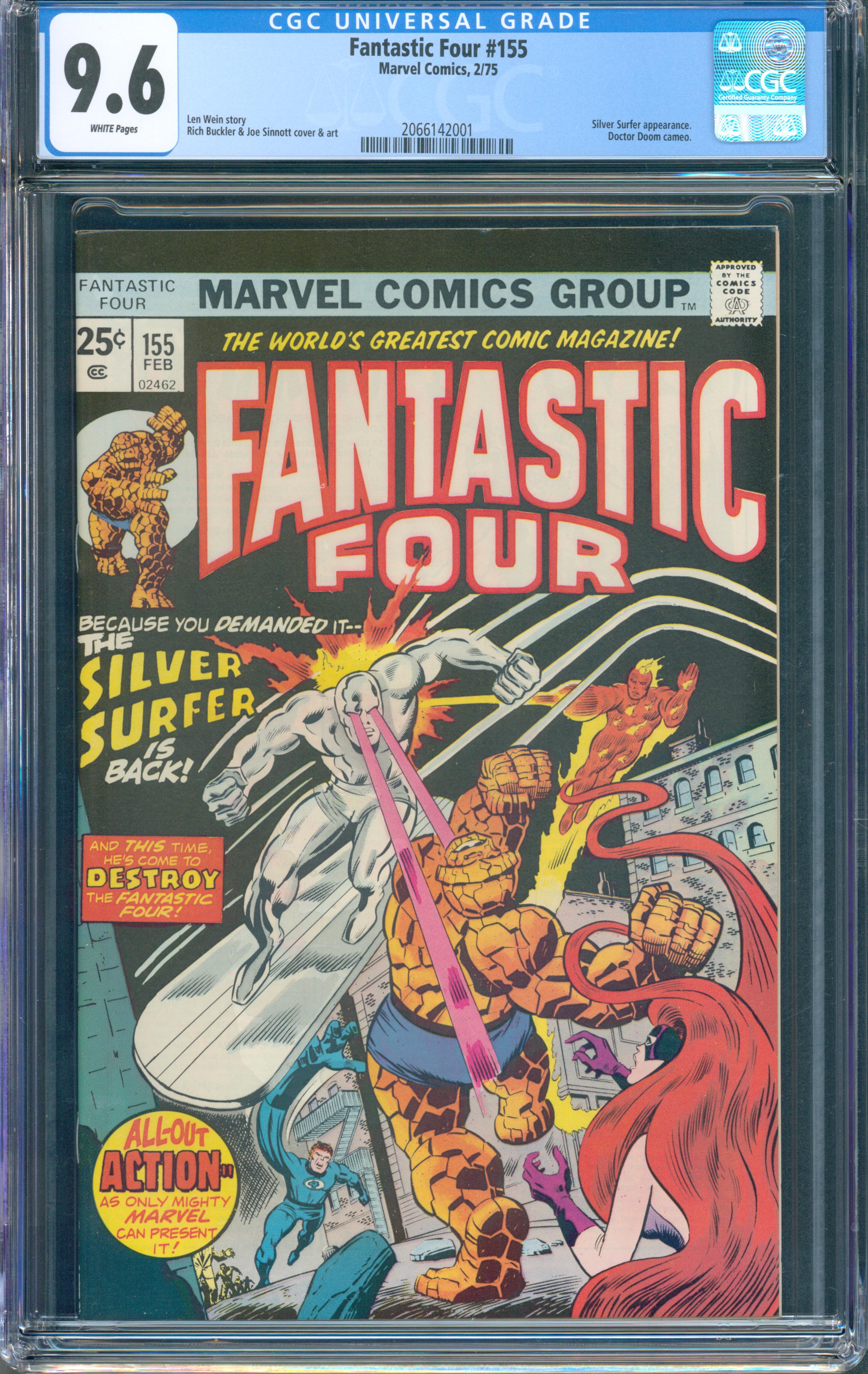 Fantastic Four #155 (Marvel, 1975) CGC 9.6