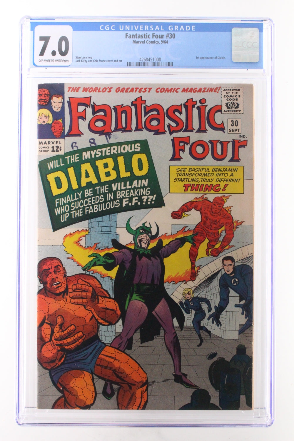 Fantastic Four #30 (Marvel, 1964) CGC 7.0 OW-W | 1st Appearance of Diablo