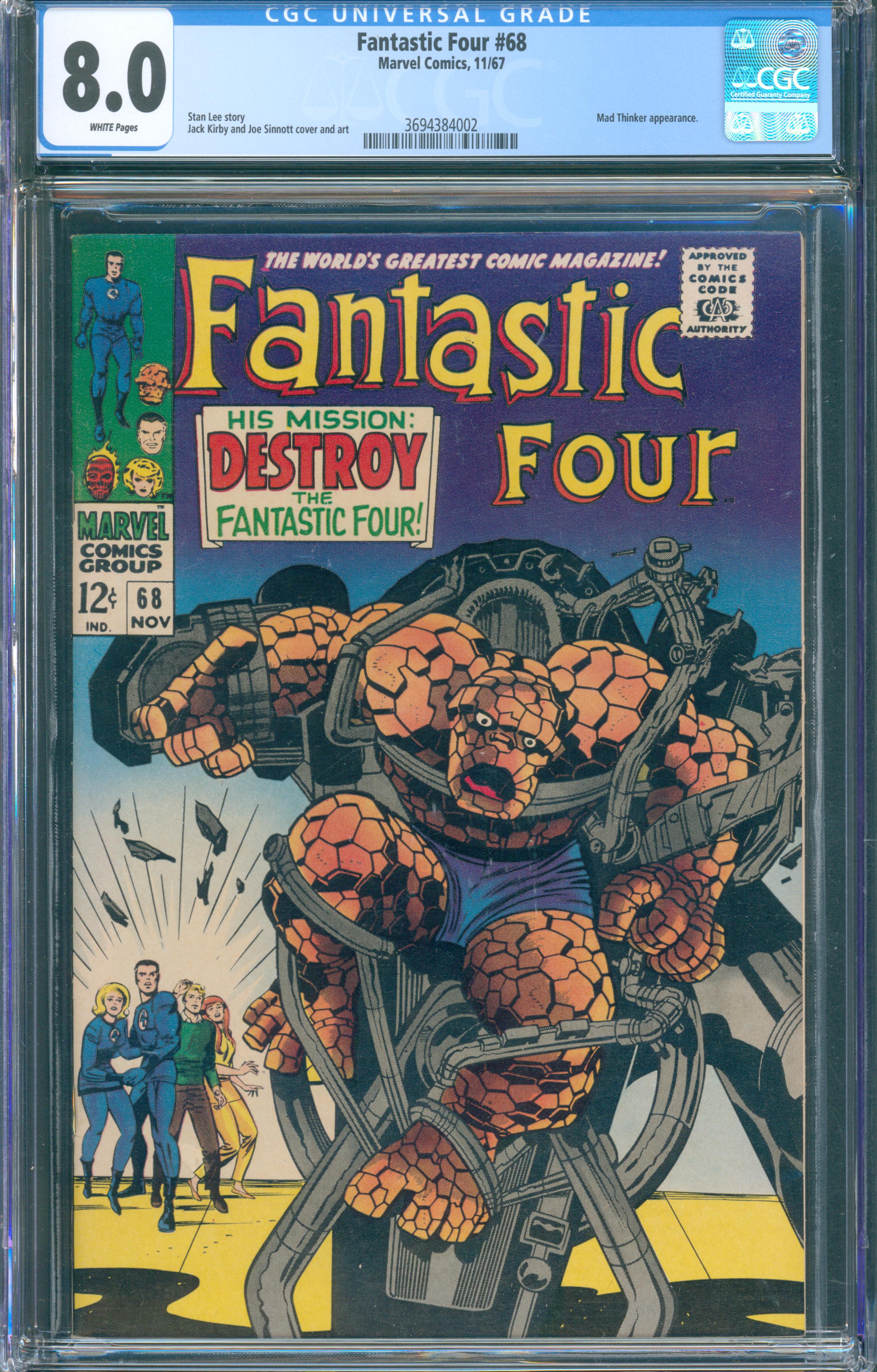Fantastic Four #68 (Marvel, 1967) CGC 8.0