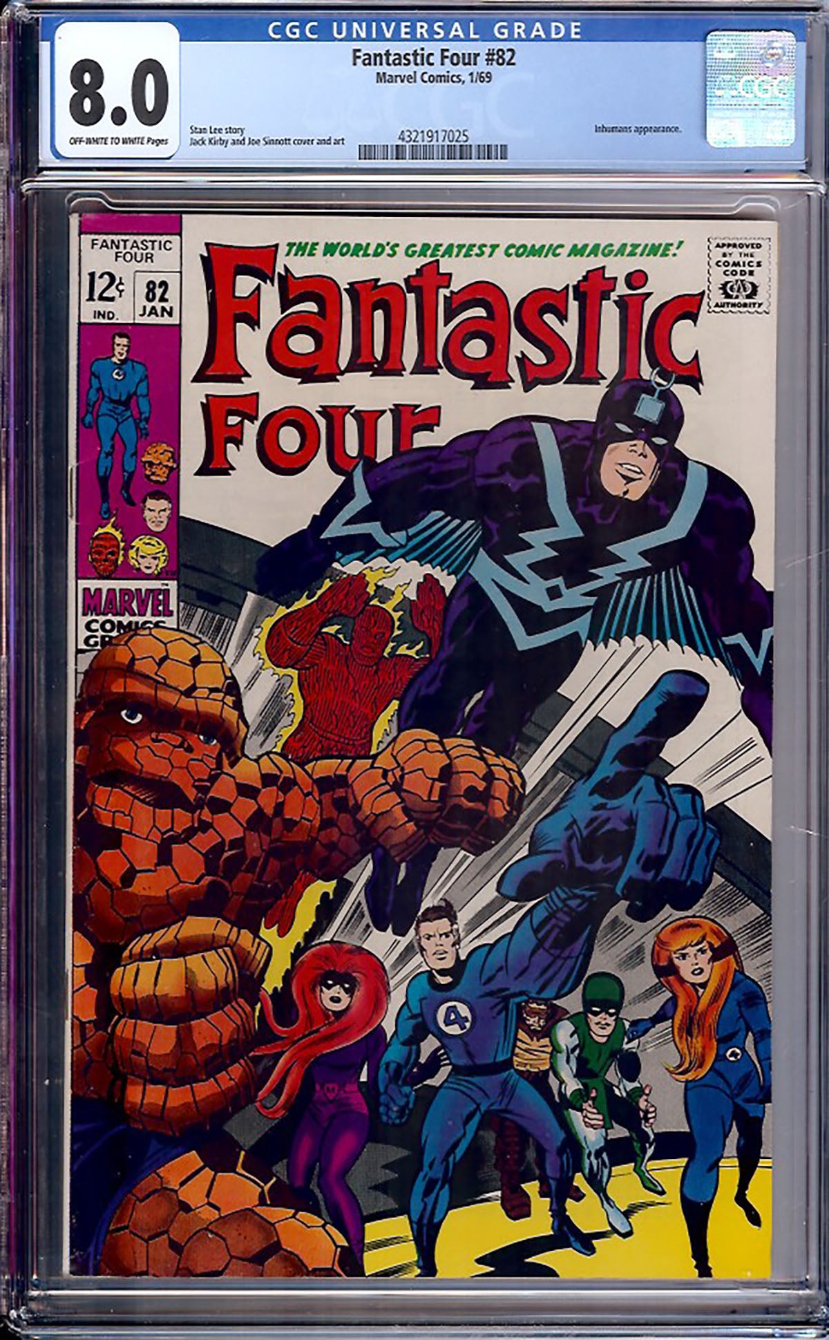 Fantastic Four #82 (Marvel Comics, 1969) CGC 8.0