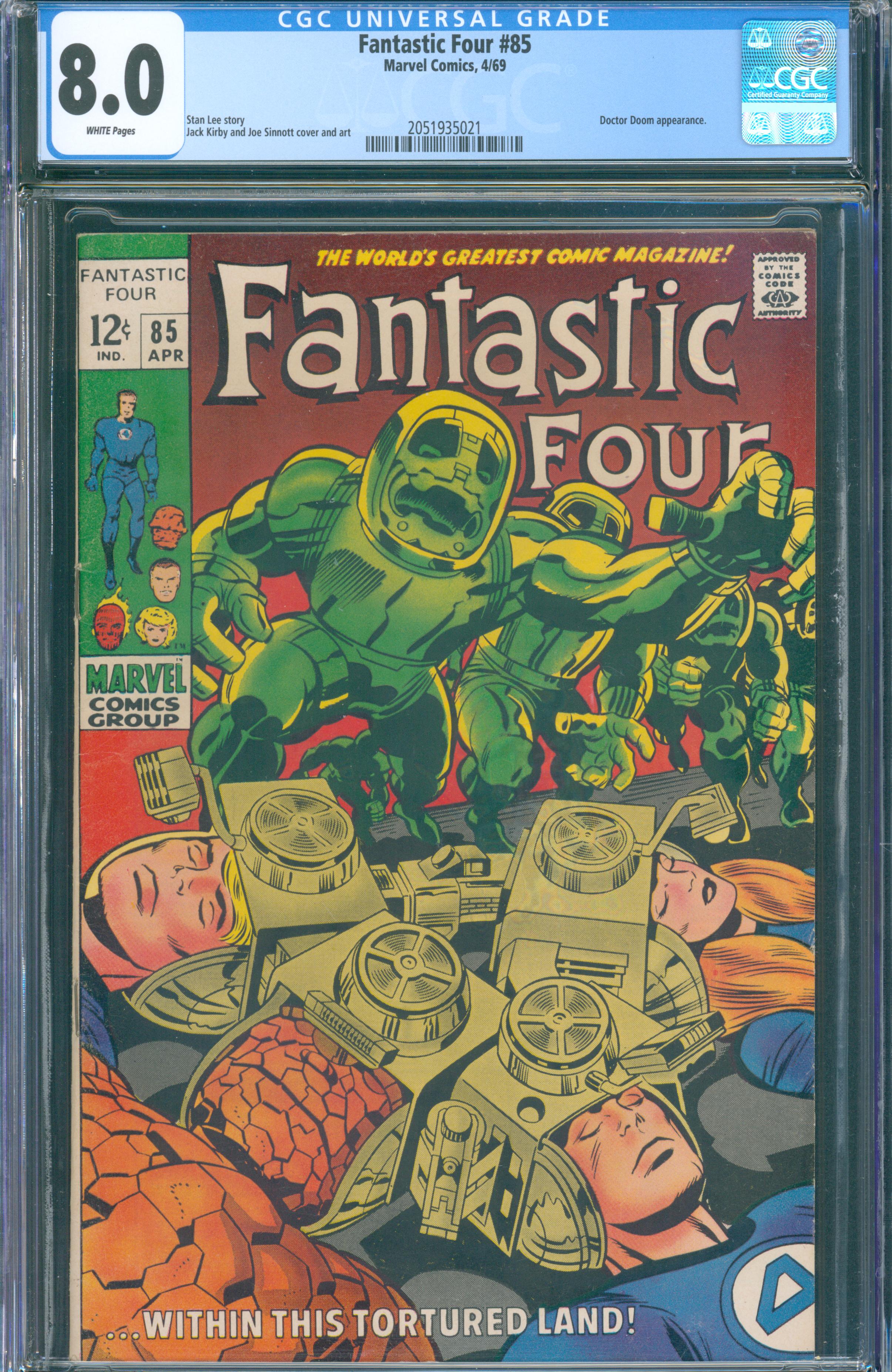 Fantastic Four #85 (Marvel, 1969) CGC 8.0