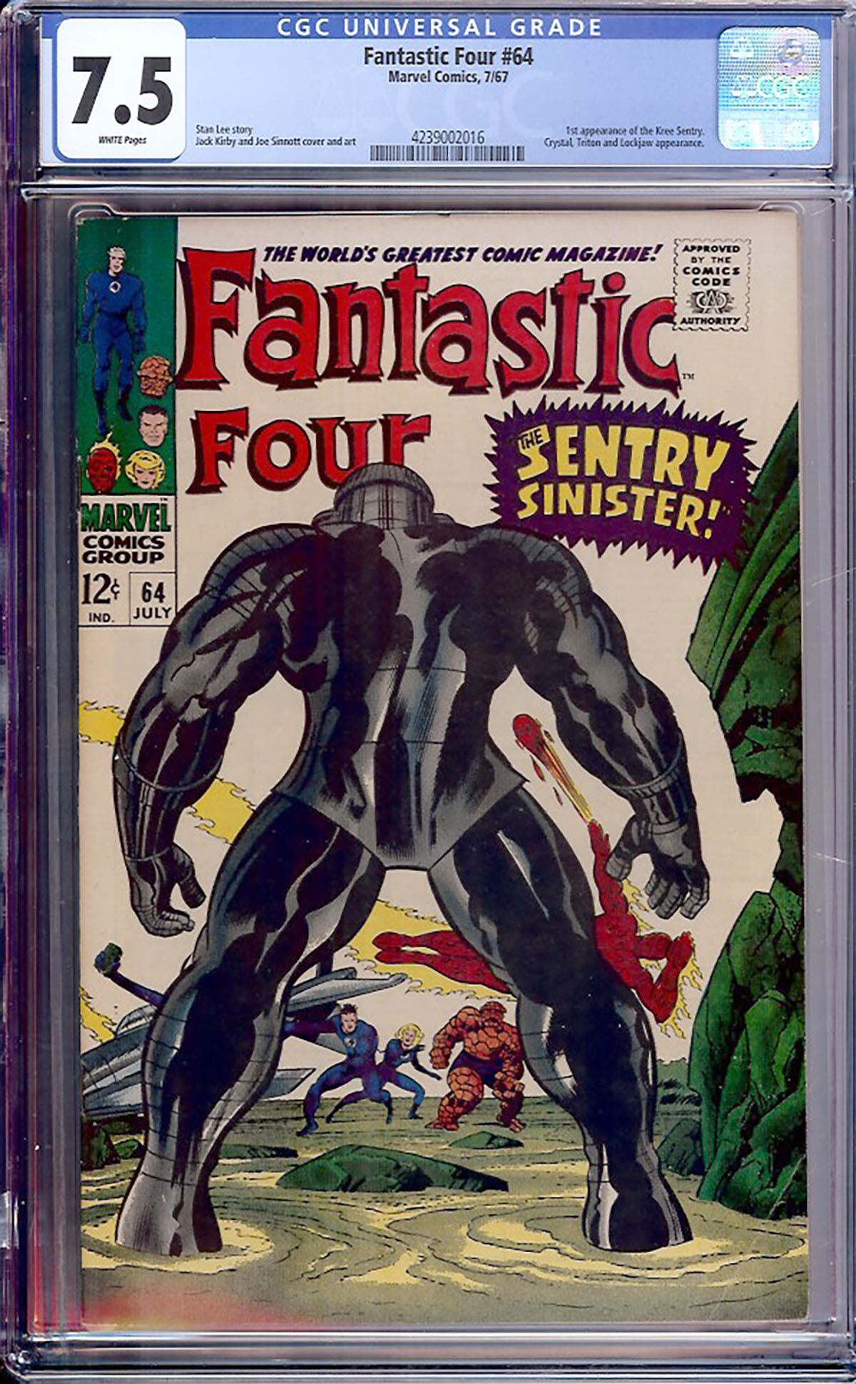 Fantastic Four #64 (Marvel Comics, 1967) CGC 7.5
