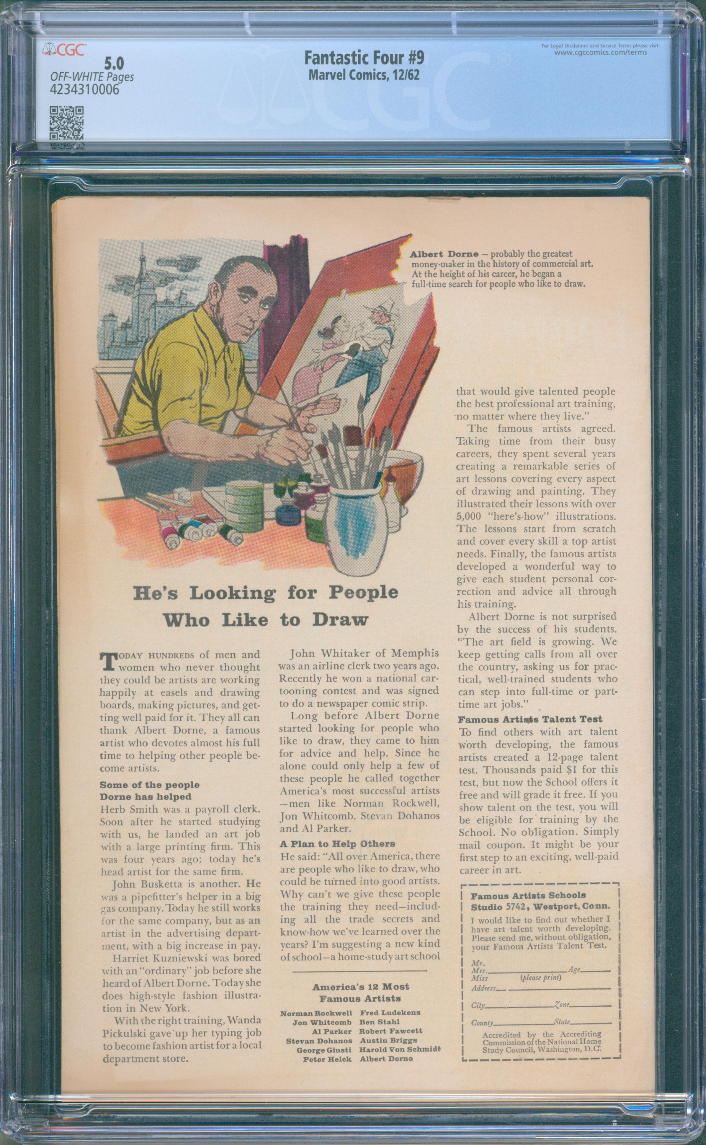 Fantastic Four #9 (Marvel, 1962) CGC 5.0