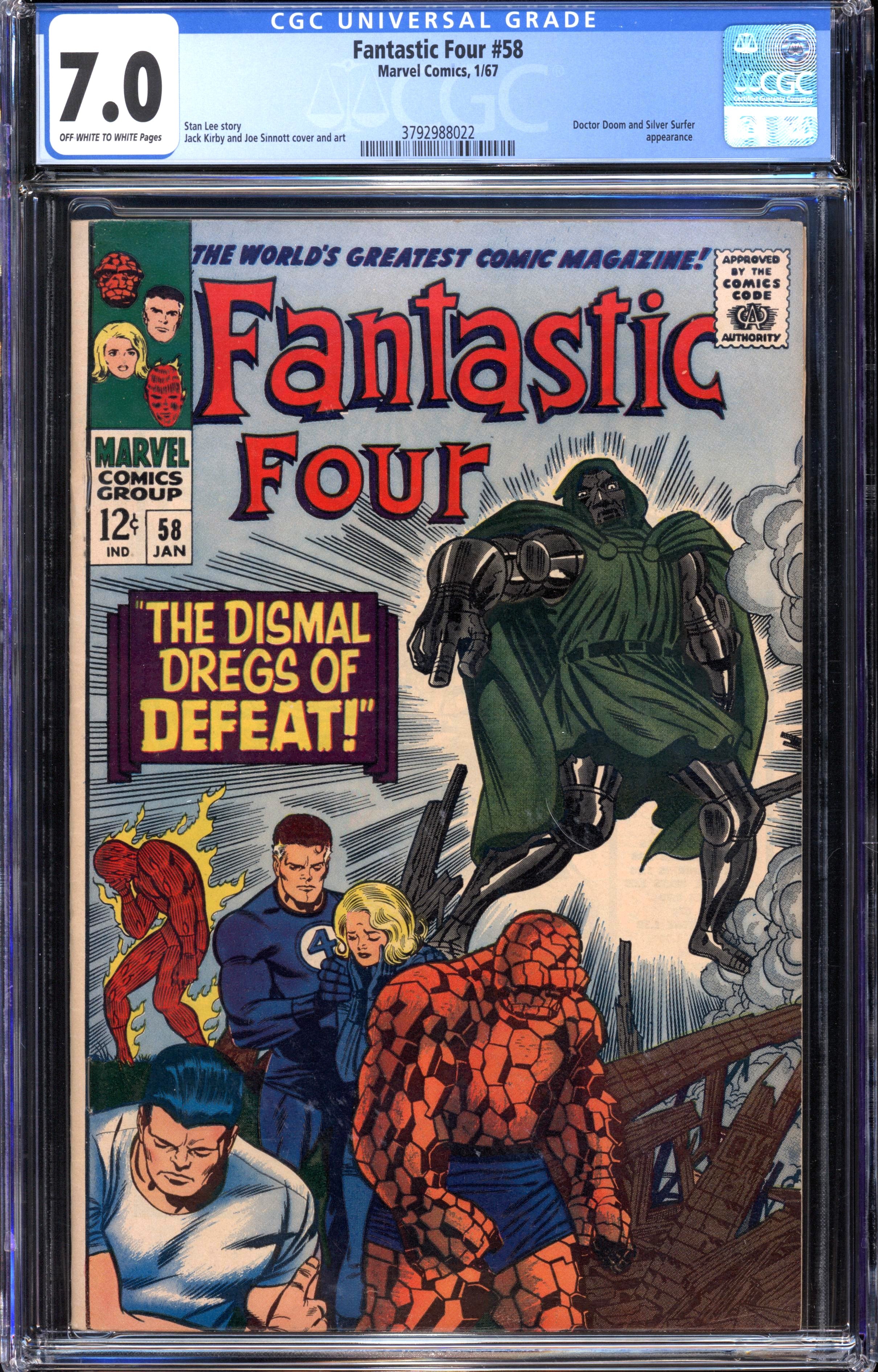 Fantastic Four #58 (Marvel Comics, 1967) CGC 7.0