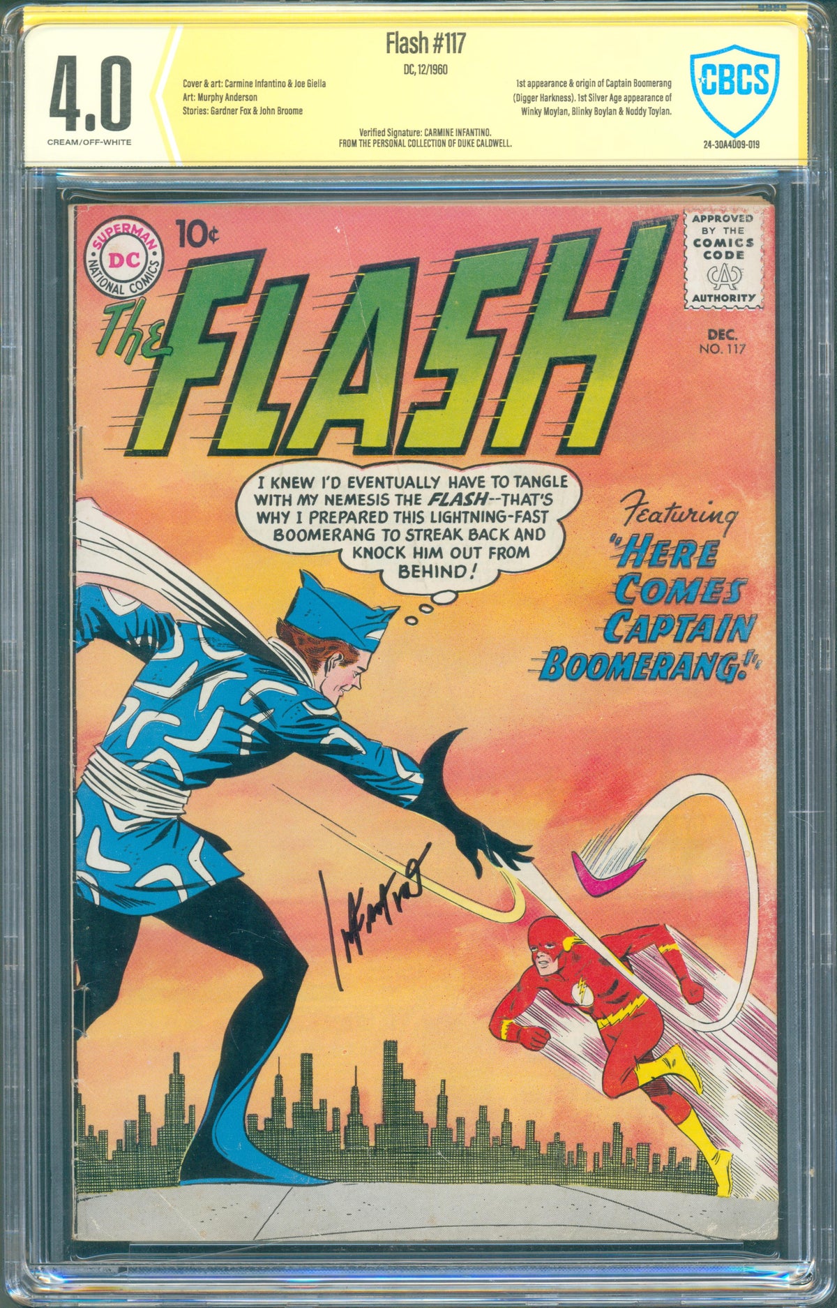 Flash #117  (DC, 1960) CBCS 4.0 - KEY 1st Captain Boomerang